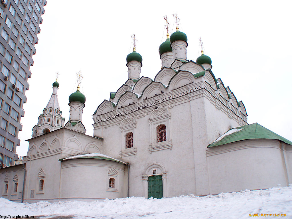 москва, арбат, церковь, преподобного, семиона, столпника, города, россия