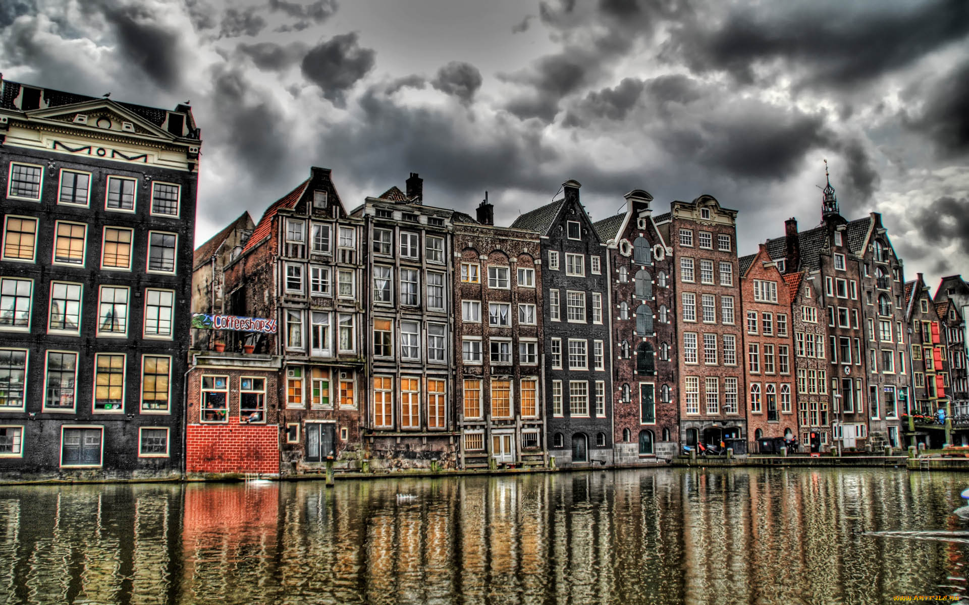 города, амстердам, нидерланды