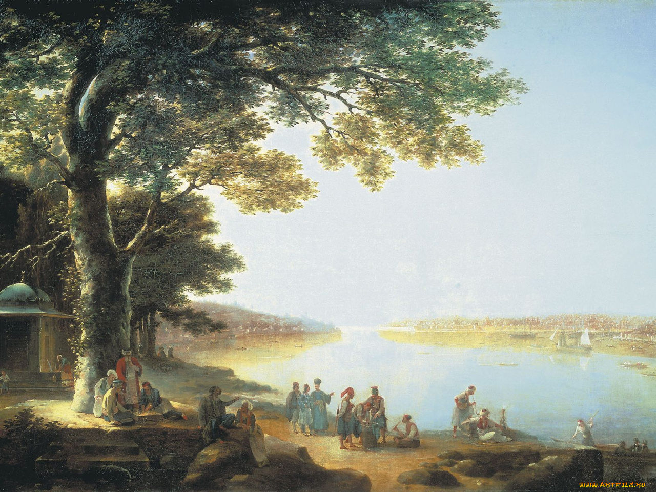 Максим Никифорович воробьёв. Картина «итальянский пейзаж», 1847