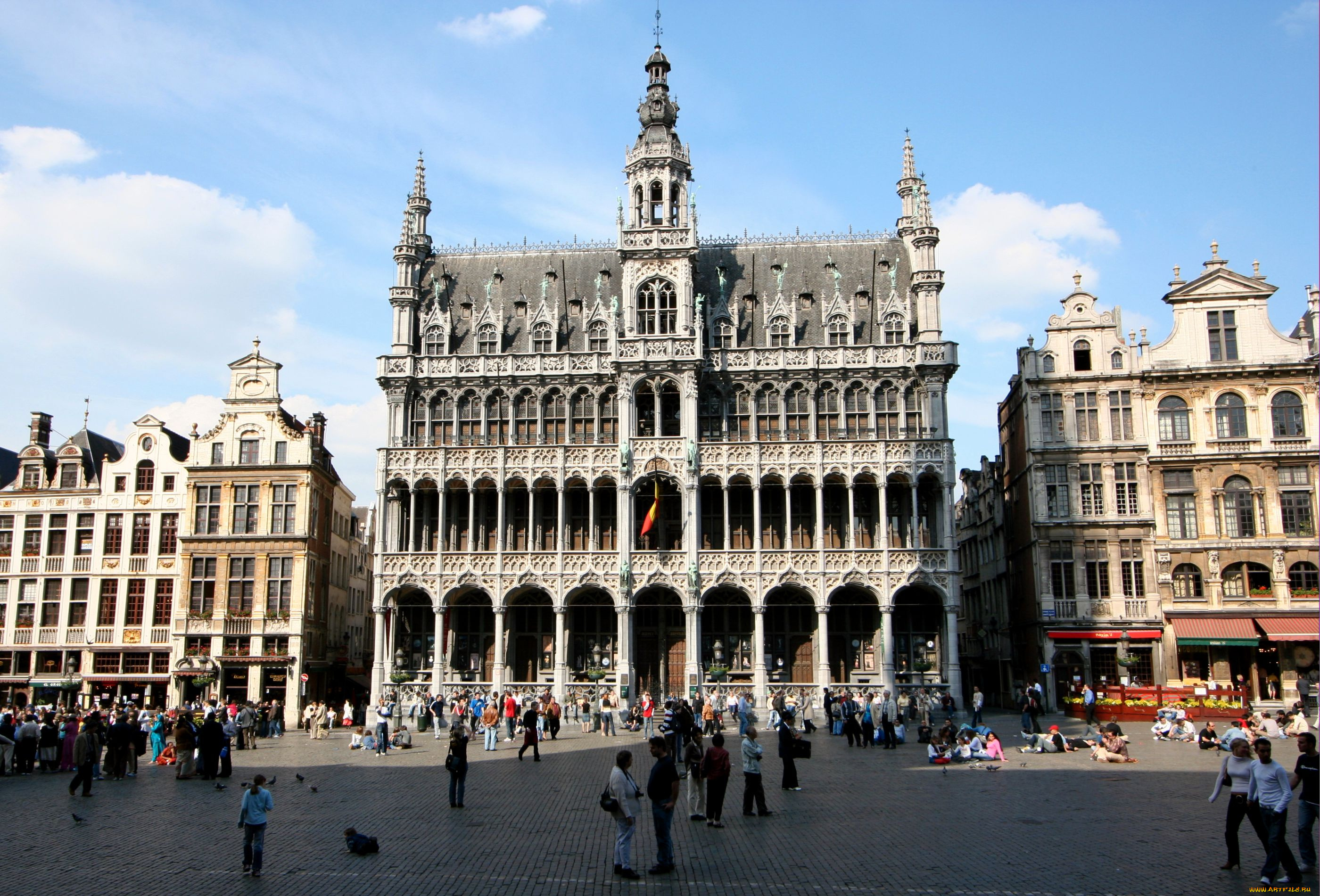 города, брюссель, бельгия, площадь, здание, архитектура
