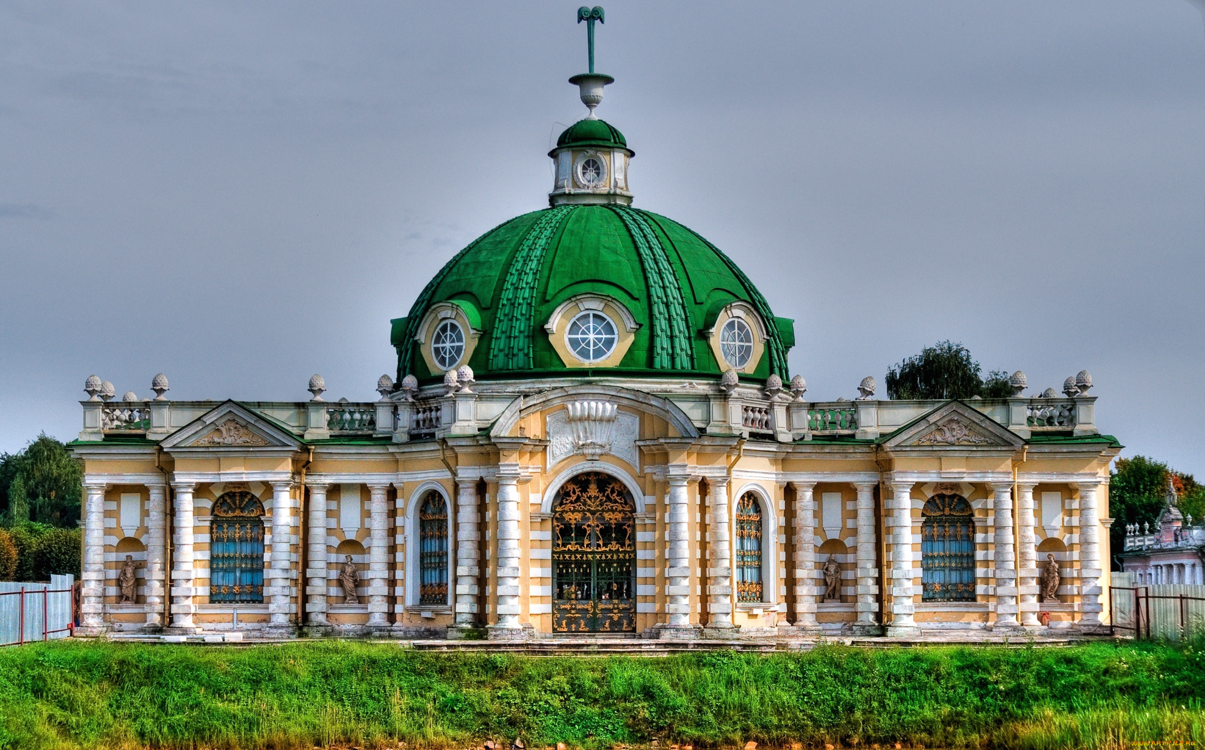 кусково, города, москва, россия, архитектура, купол