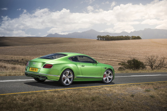 обоя автомобили, bentley, continental, gt, speed, 2015г, зеленый