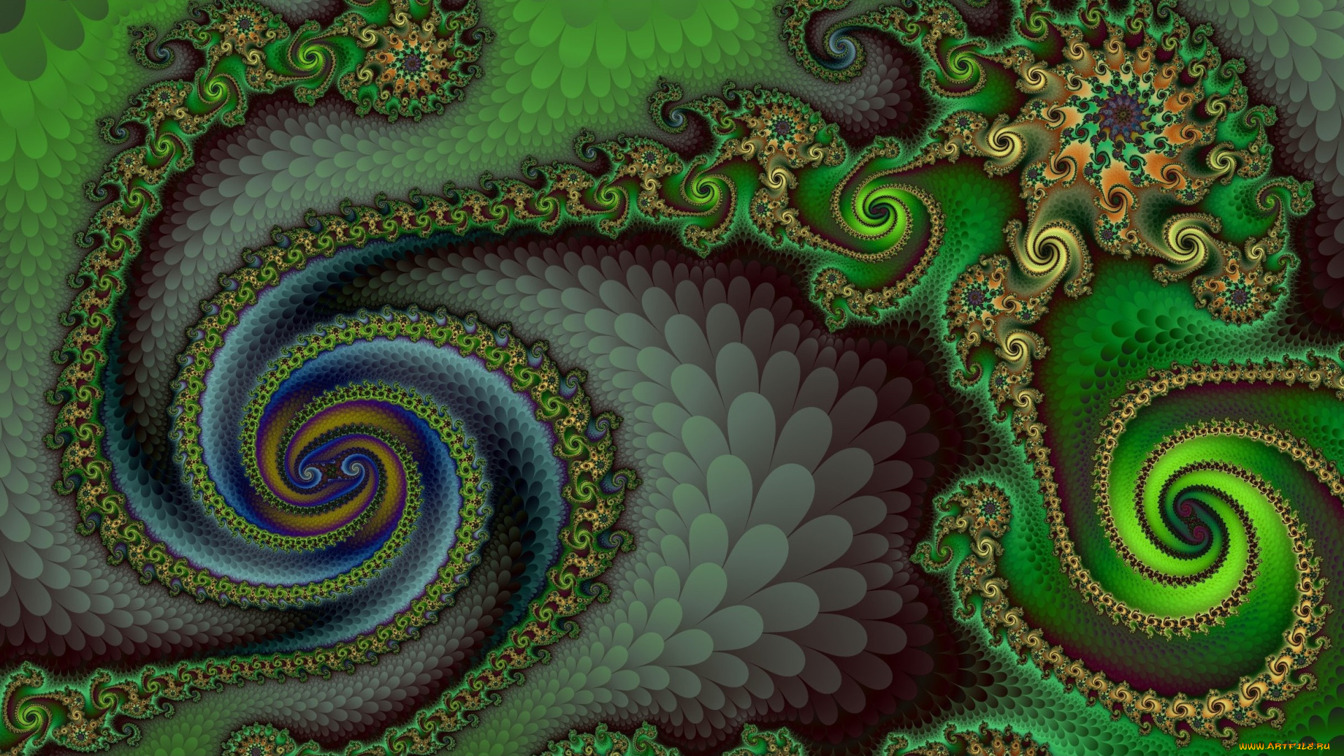 3д, графика, фракталы, , fractal, цвета, узор, фон