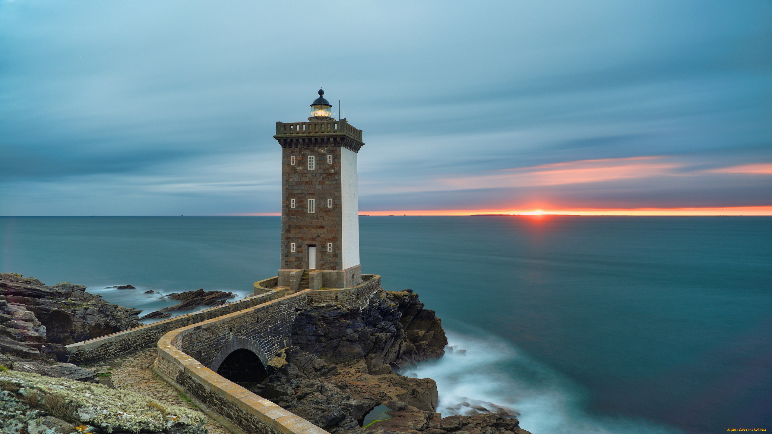 kermorvan, lighthouse, france, природа, маяки, kermorvan, lighthouse