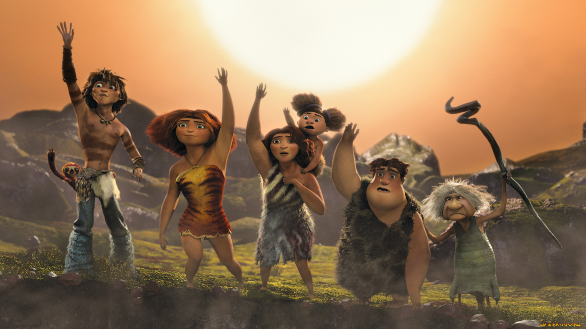 мультфильмы, the, croods, семейка