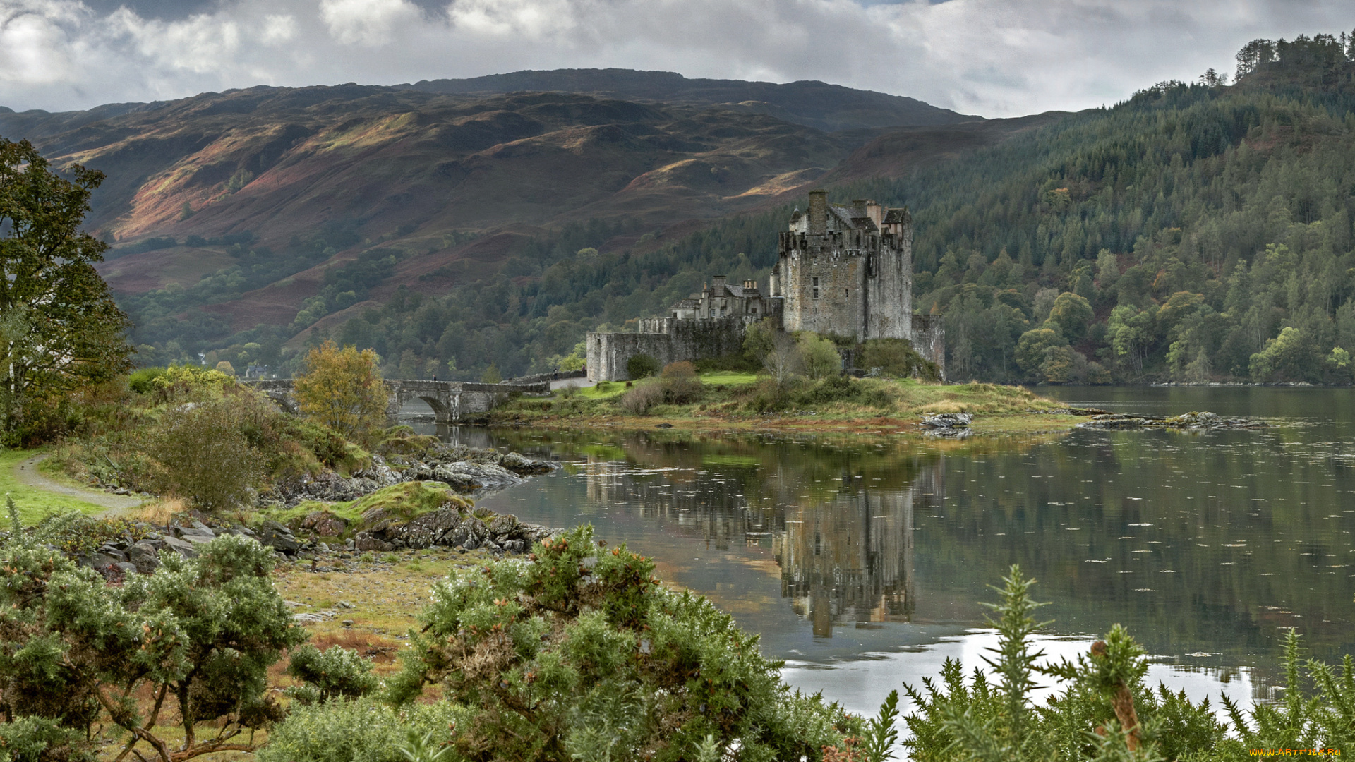 eilean, donan, castle, города, замок, эйлен-донан, , шотландия, башни, стены, замок