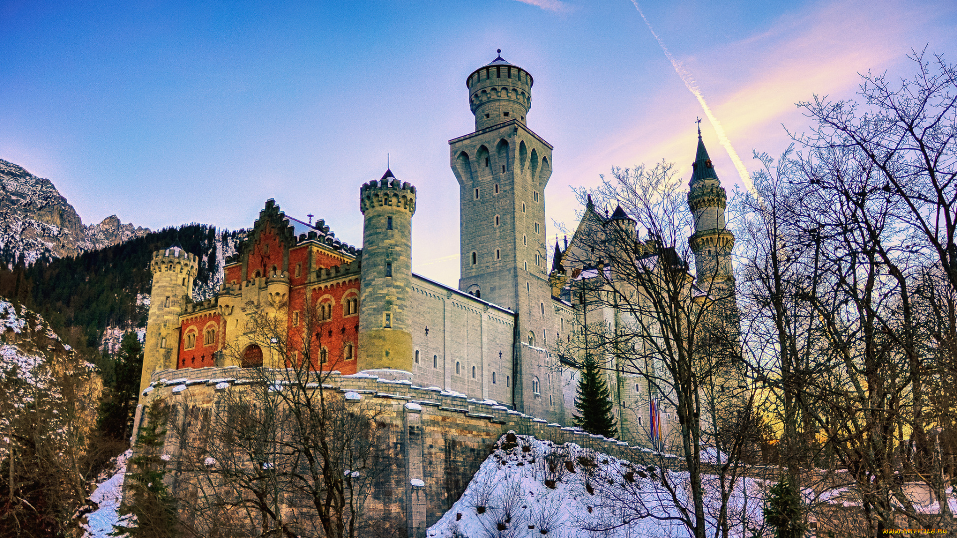 neuschweinstein, castle, города, замок, нойшванштайн, , германия, башни, стены, замок