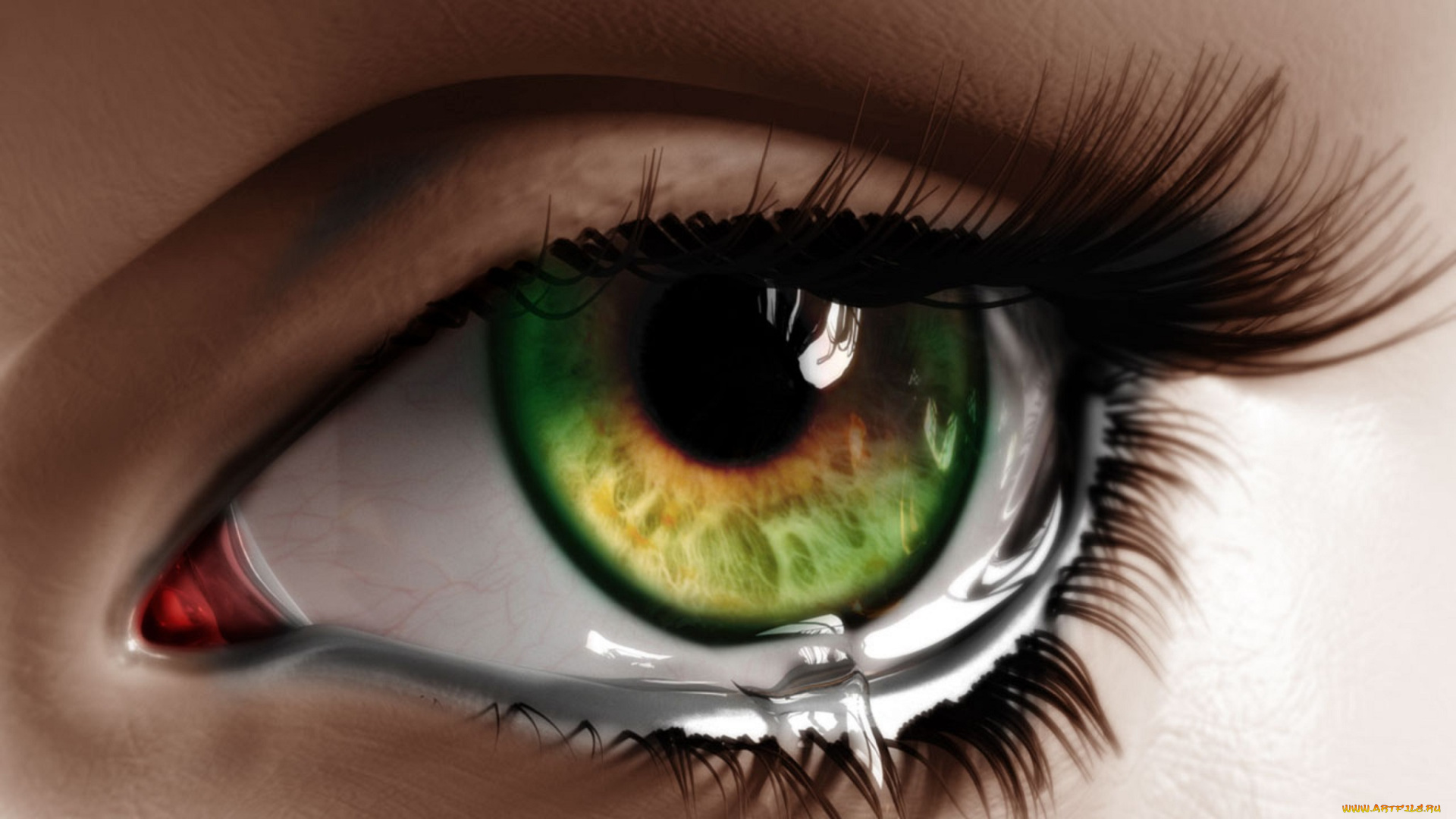 рисованное, -, другое, глаз, зелёный