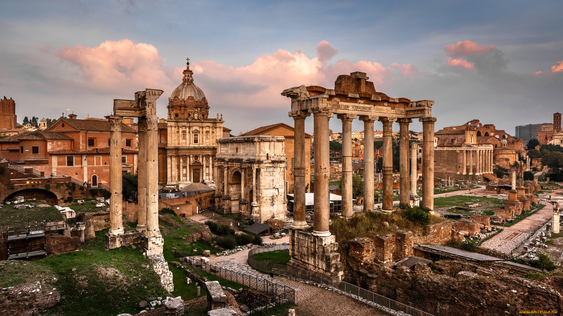 roman, forum, города, рим, , ватикан, , италия, форум, античность