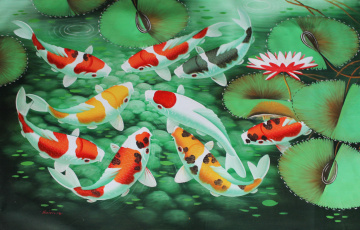 Картинка рисованное животные +рыбы рыбки вода
