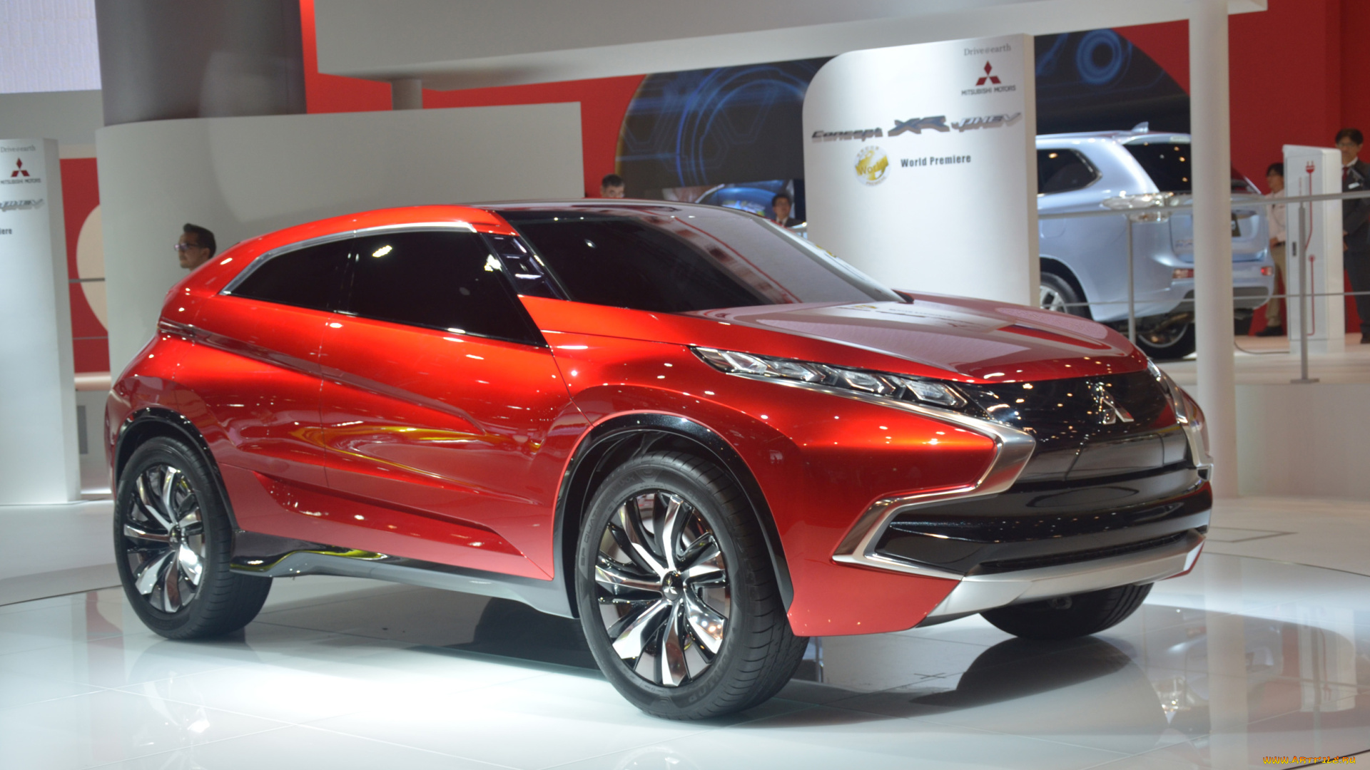 mitsubishi, gc, phev, concept, автомобили, выставки, и, уличные, фото, автосалон, выставка, красный, mitsubishi, car, concept, phev, gc