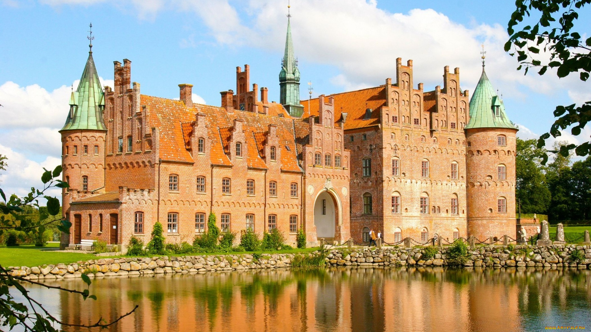 egeskov, castle, города, замки, дании, egeskov, castle