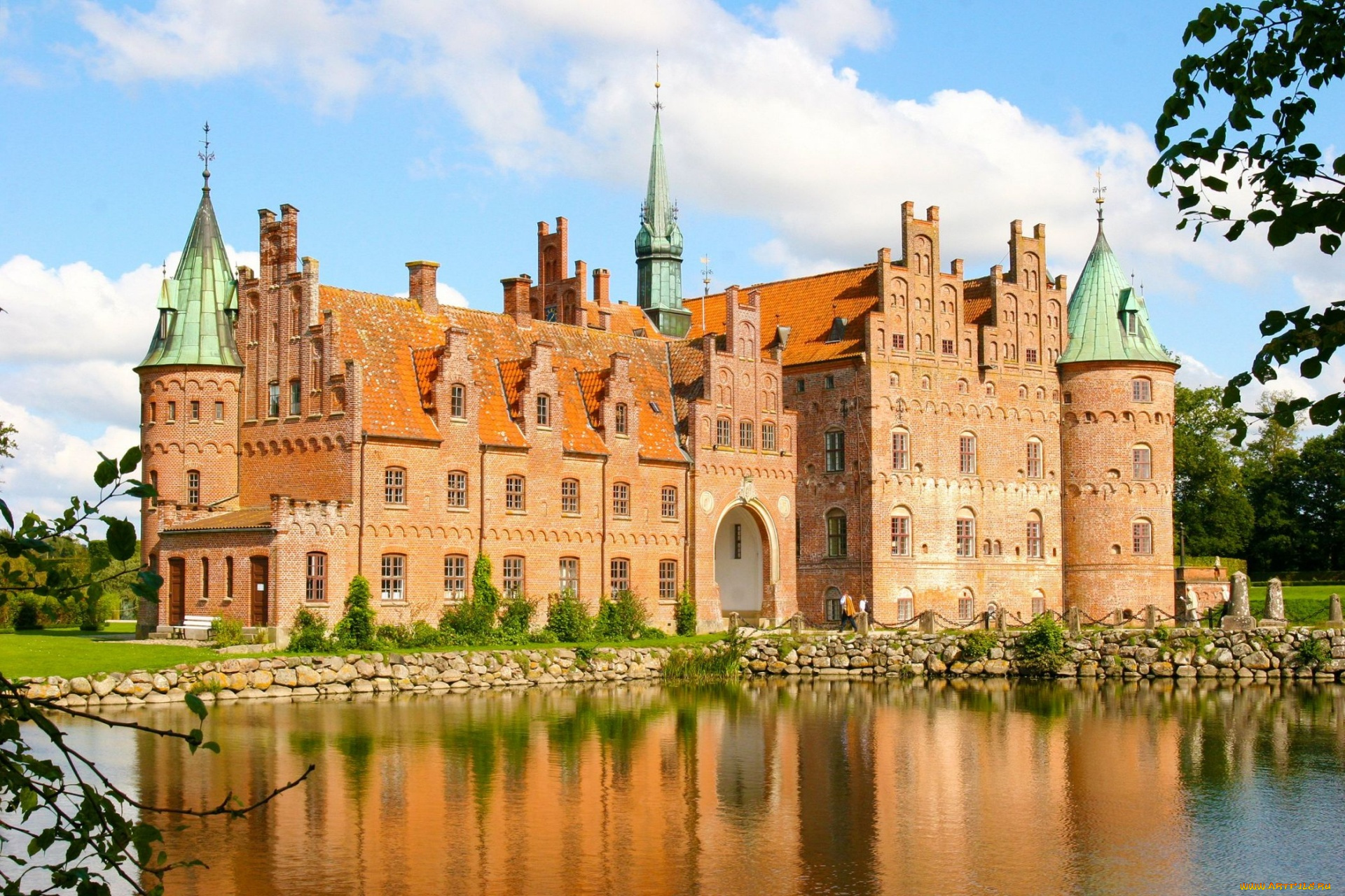 egeskov, castle, города, замки, дании, egeskov, castle