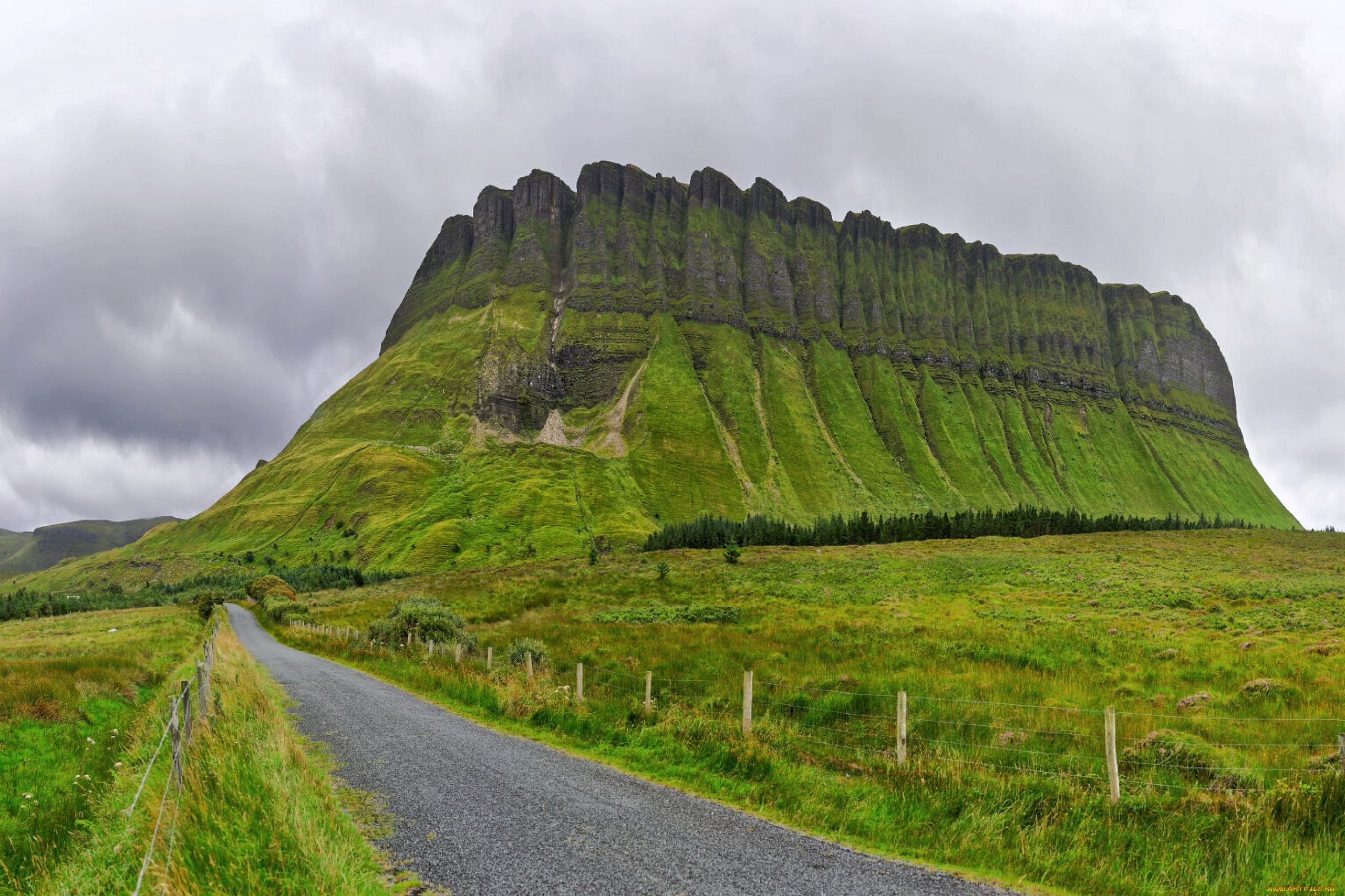 ben, bulben, county, sligo, ireland, природа, дороги, ben, bulben, county, sligo