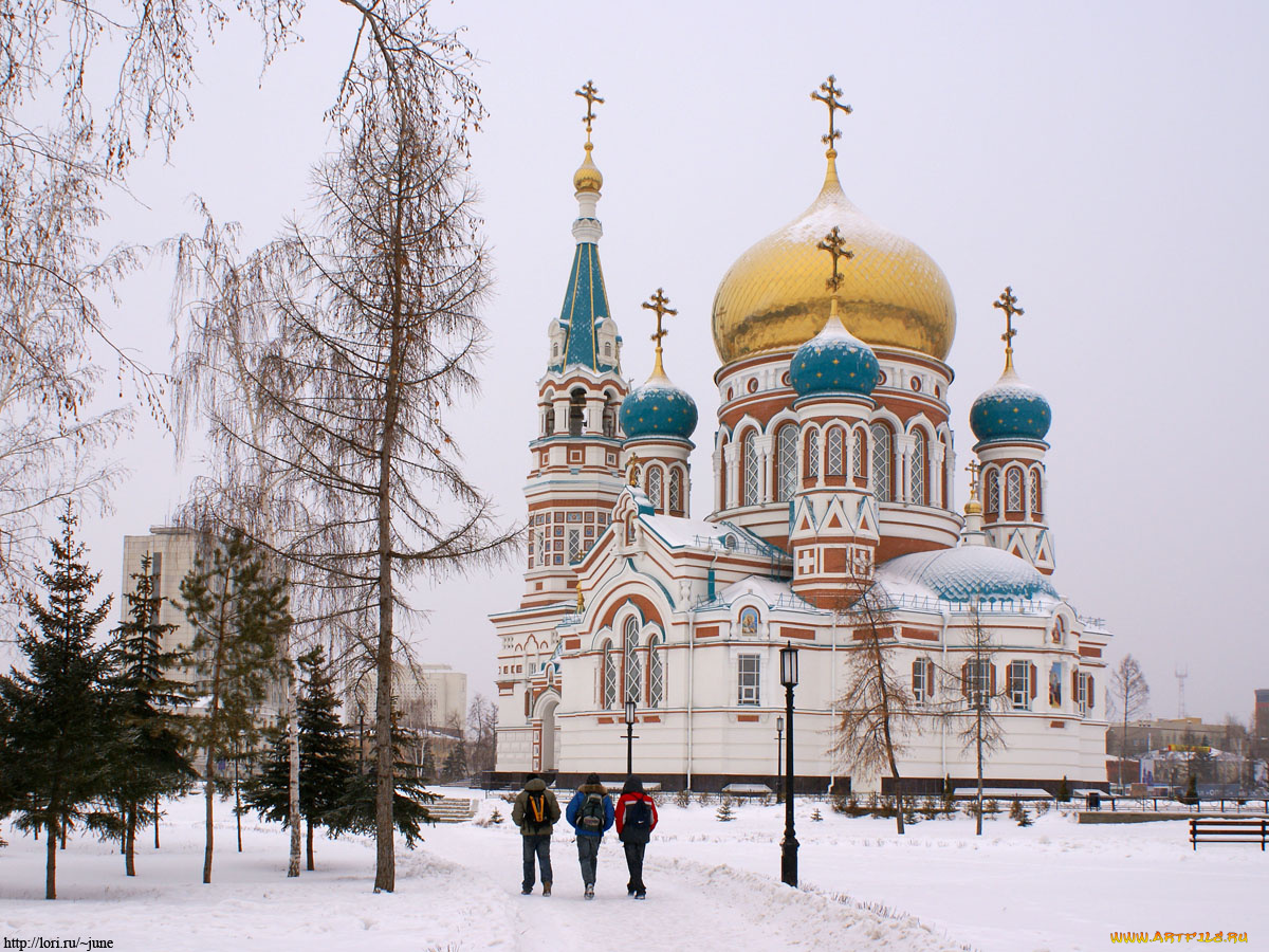 омск, успенский, собор, города, православные, церкви, монастыри