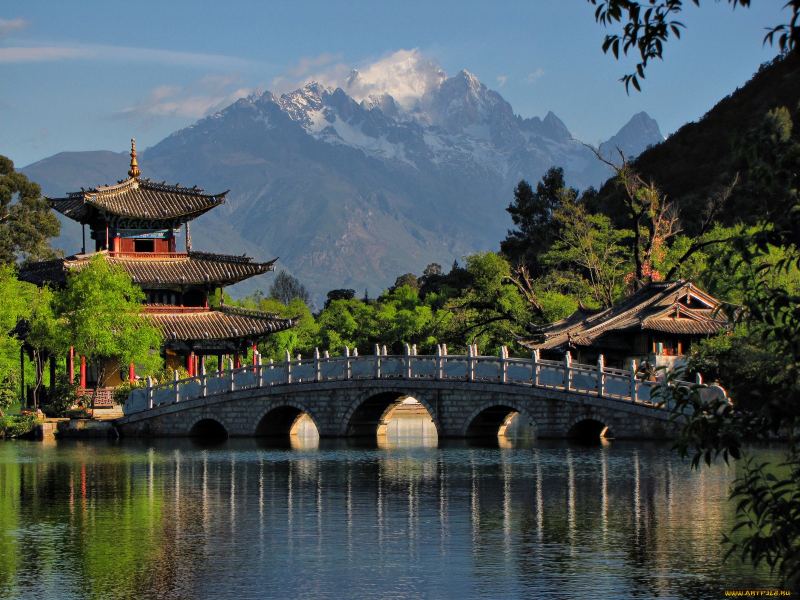 black, dragon, pool, lijiang, yunnan, province, china, города, мосты
