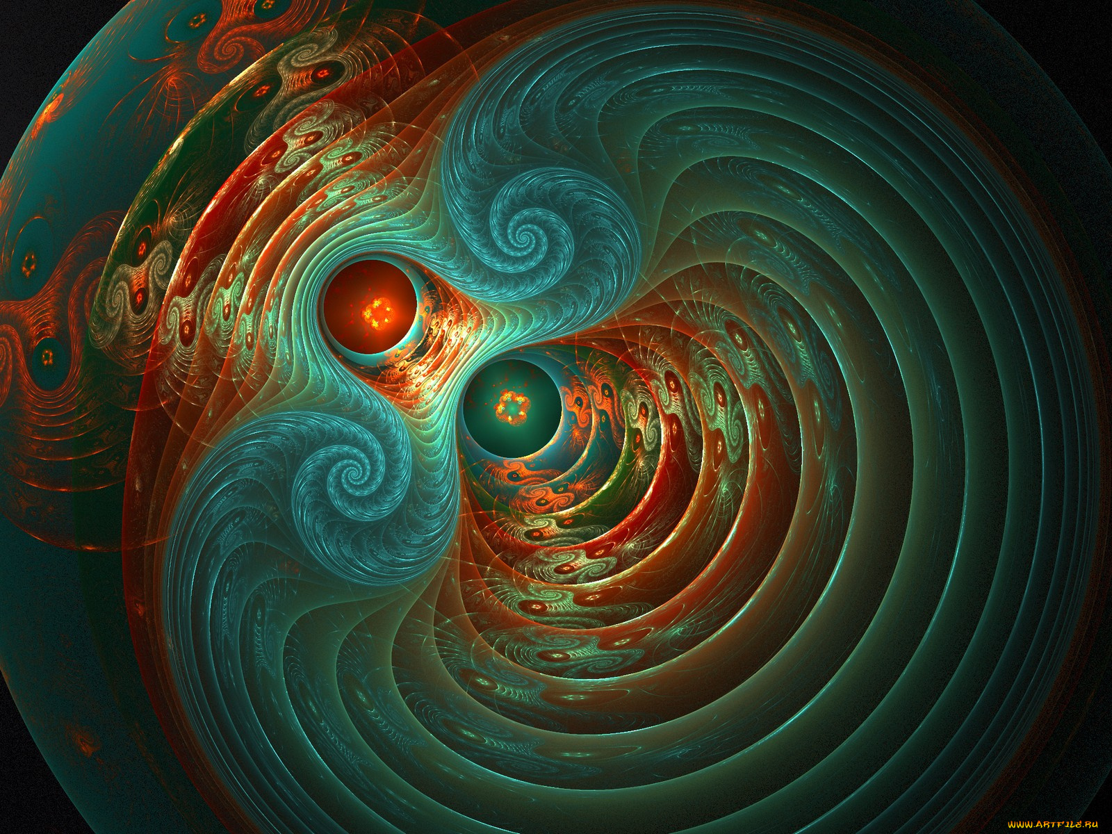 3д, графика, fractal, фракталы, фон, цвета, узор