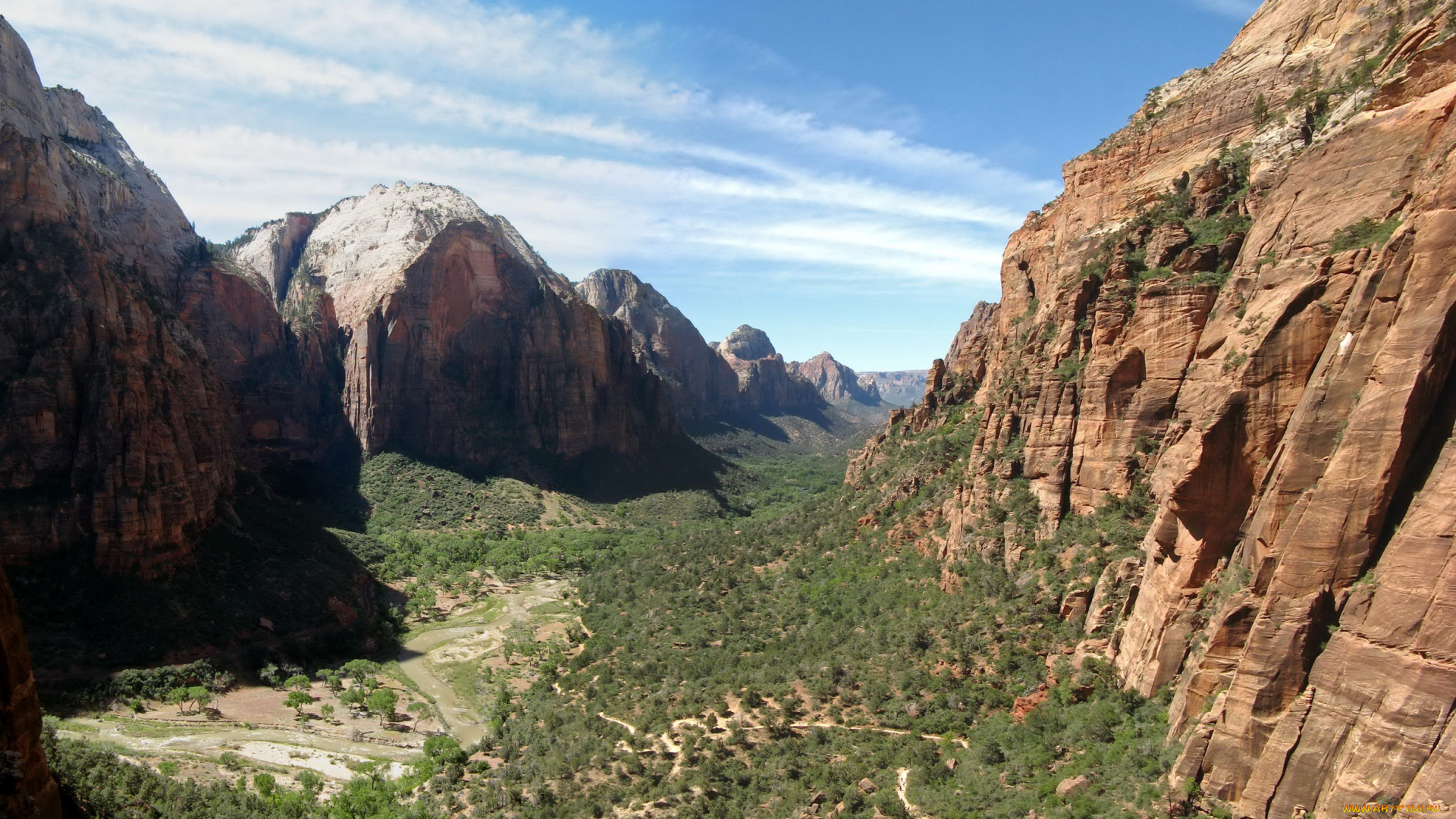 zion, canyon, природа, горы