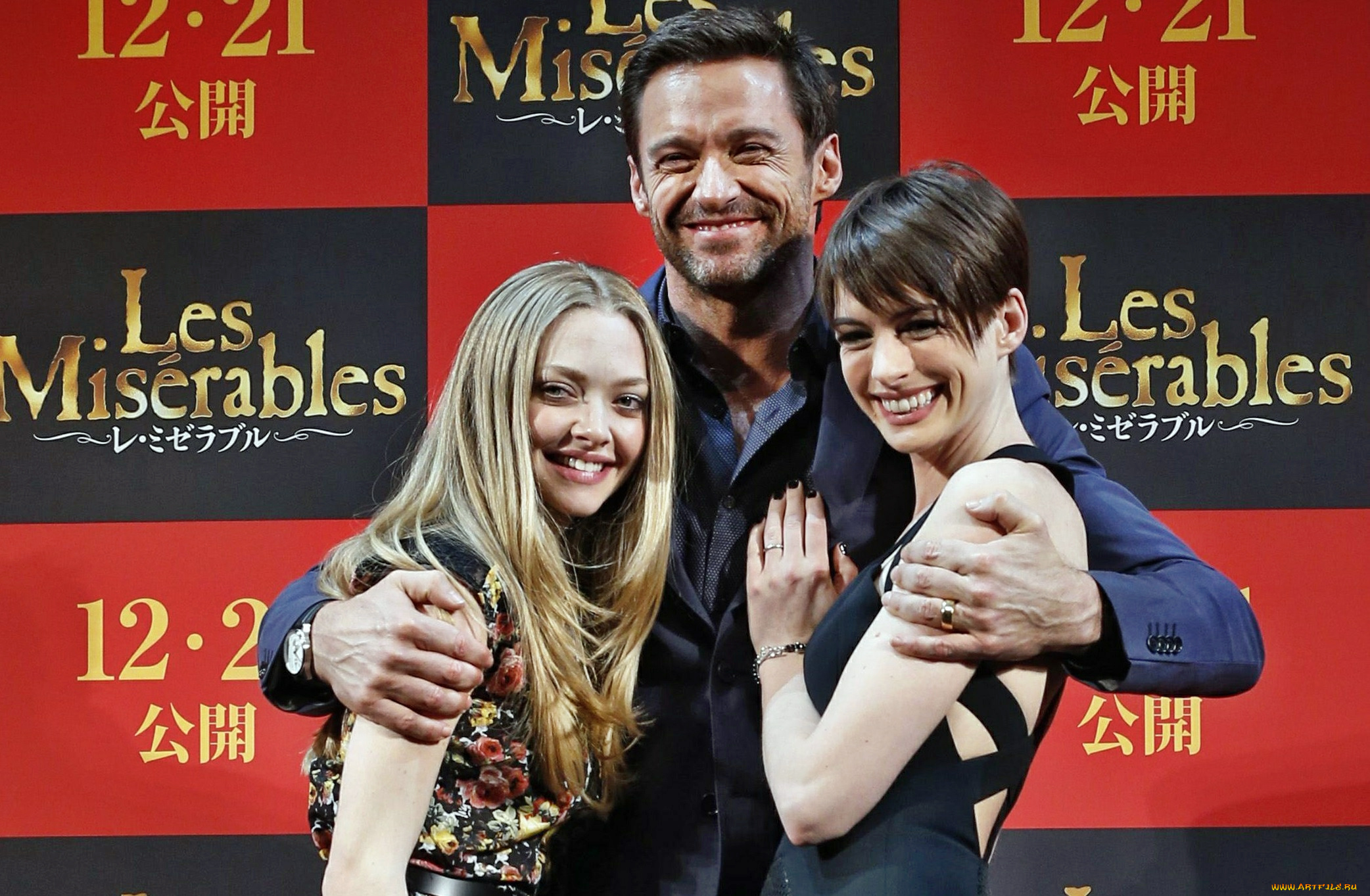 разное, знаменитости, anne, hathaway, hugh, jackman, amanda, seyfried