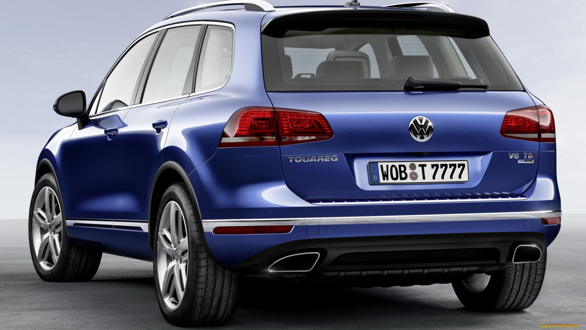 автомобили, volkswagen, touareg, v6, tdi, синий, 2014