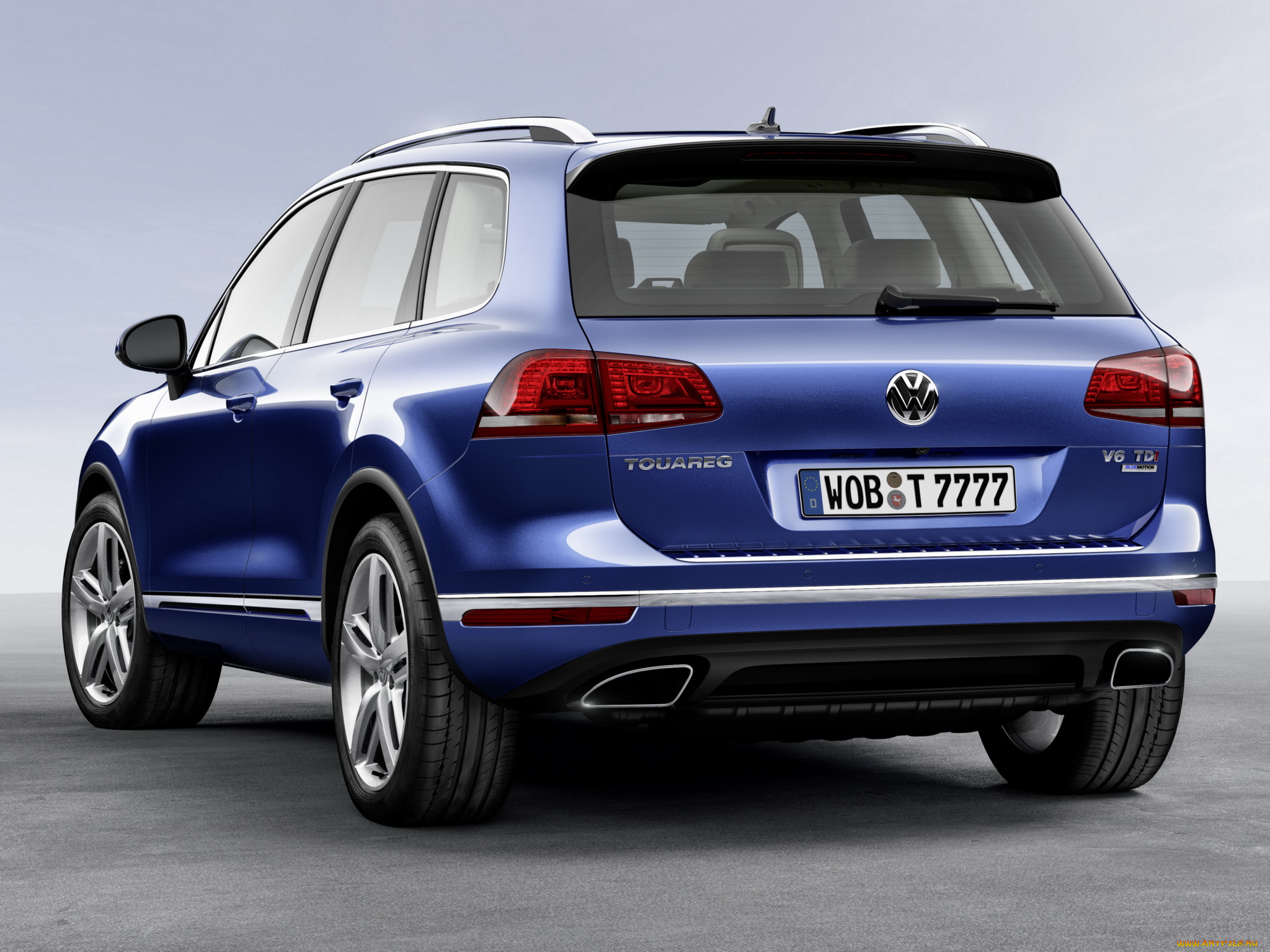 автомобили, volkswagen, touareg, v6, tdi, синий, 2014