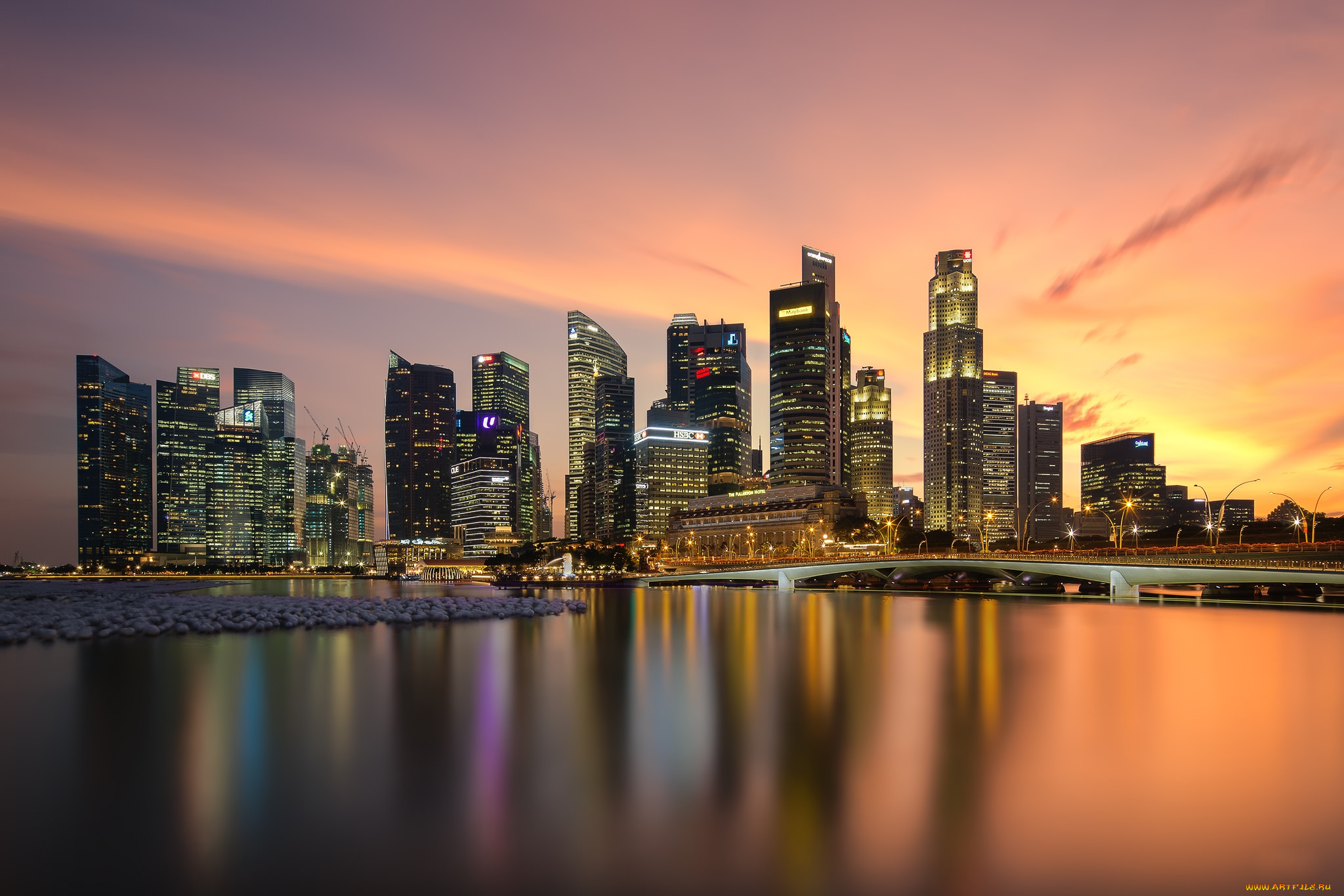 singapore, города, сингапур, , сингапур, небоскребы, залив