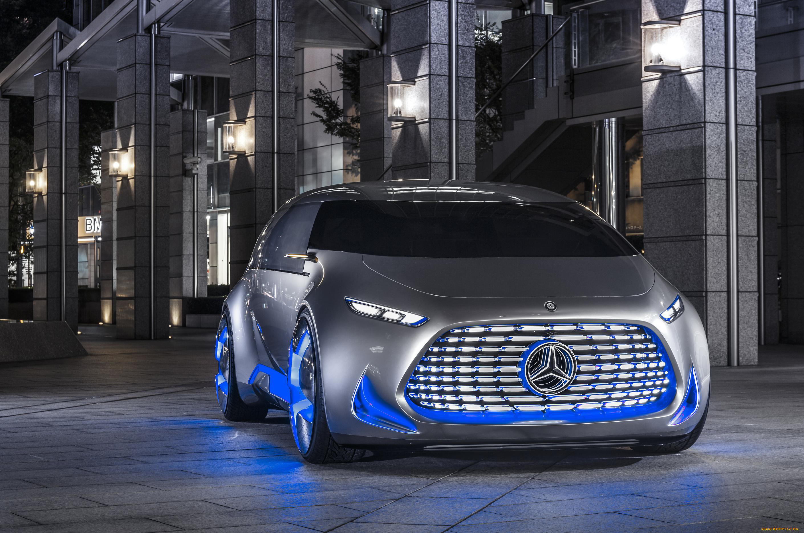 mercedes, benz, vision, concept, 2015, автомобили, mercedes-benz, серебристый, 2015, concept, vision, mercedes, benz, металлик