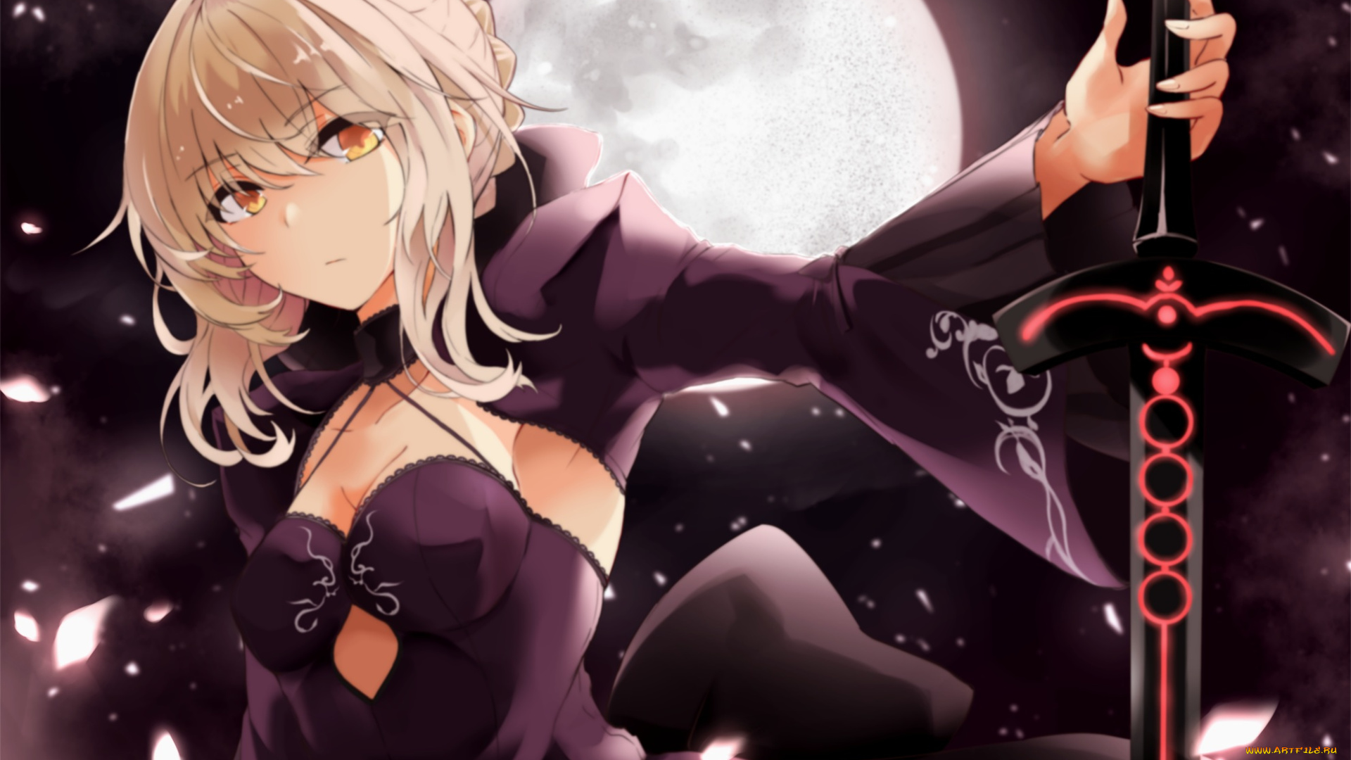 аниме, fate, stay, night, saber, alter