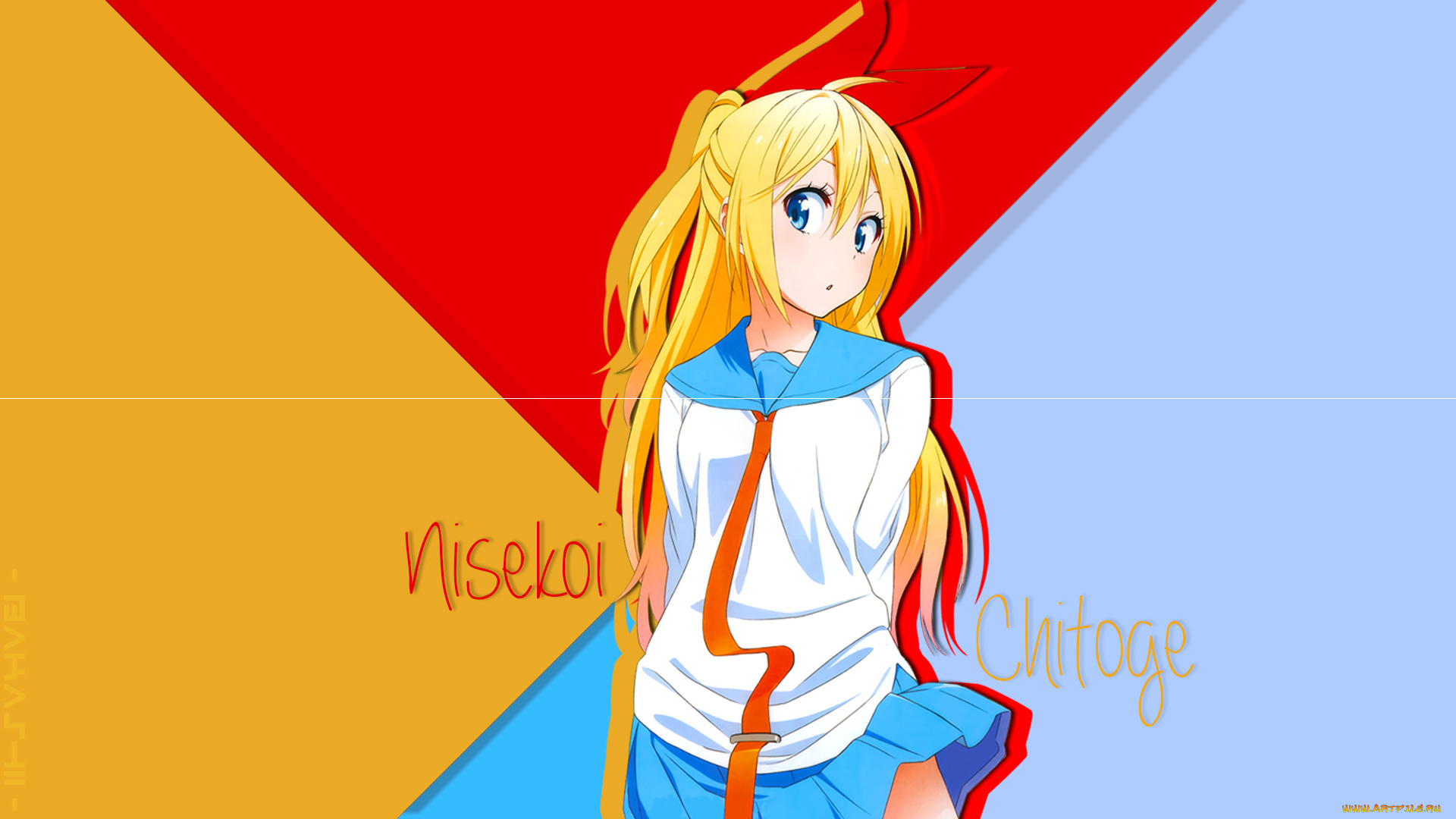 аниме, nisekoi, фон, взгляд, девушка