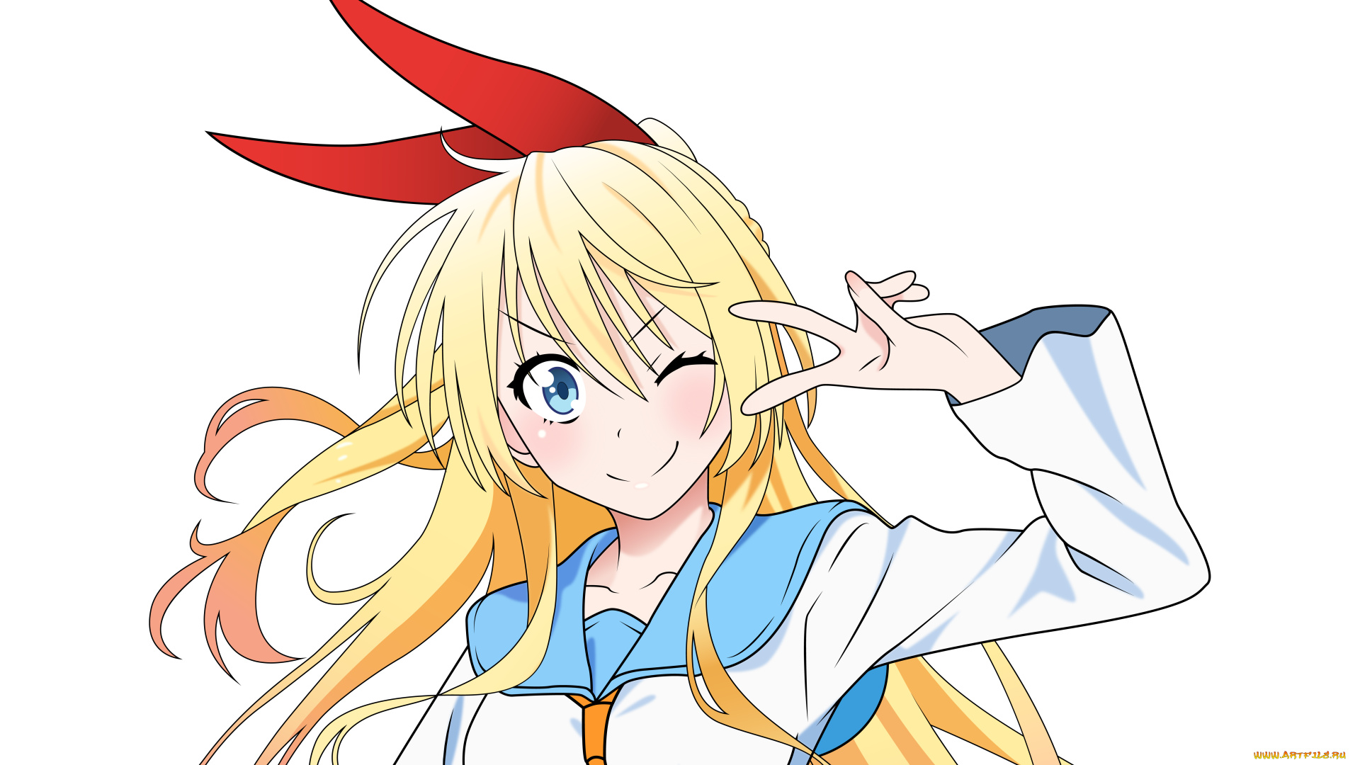 аниме, nisekoi, фон, взгляд, девушка