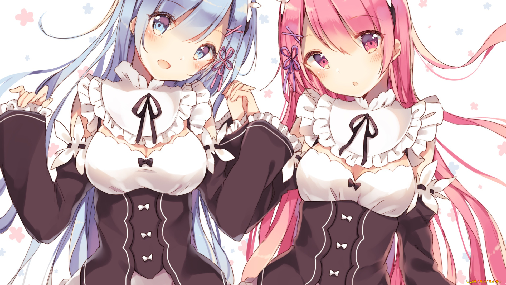 аниме, re, , zero, kara, hajimeru, isekai, seikatsu, фон, взгляд, девушки