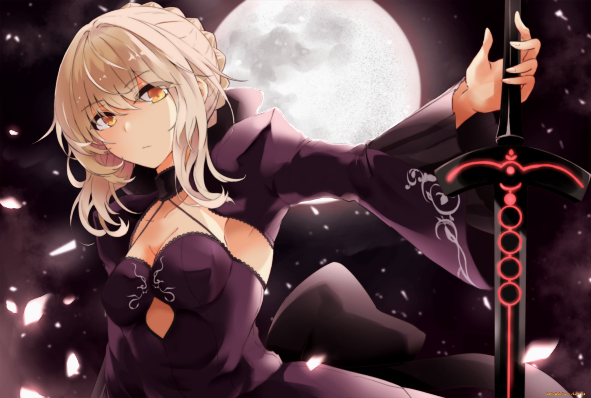 аниме, fate, stay, night, saber, alter