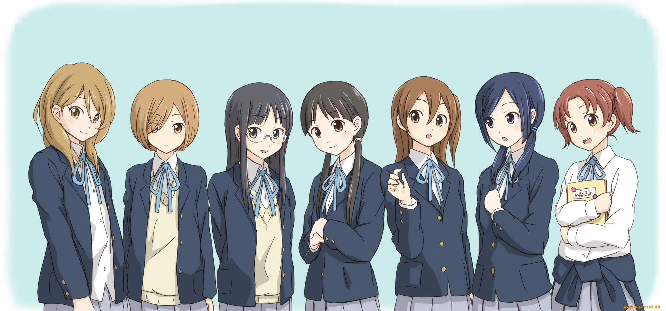 аниме, k-on, фон, взгляд, девушки