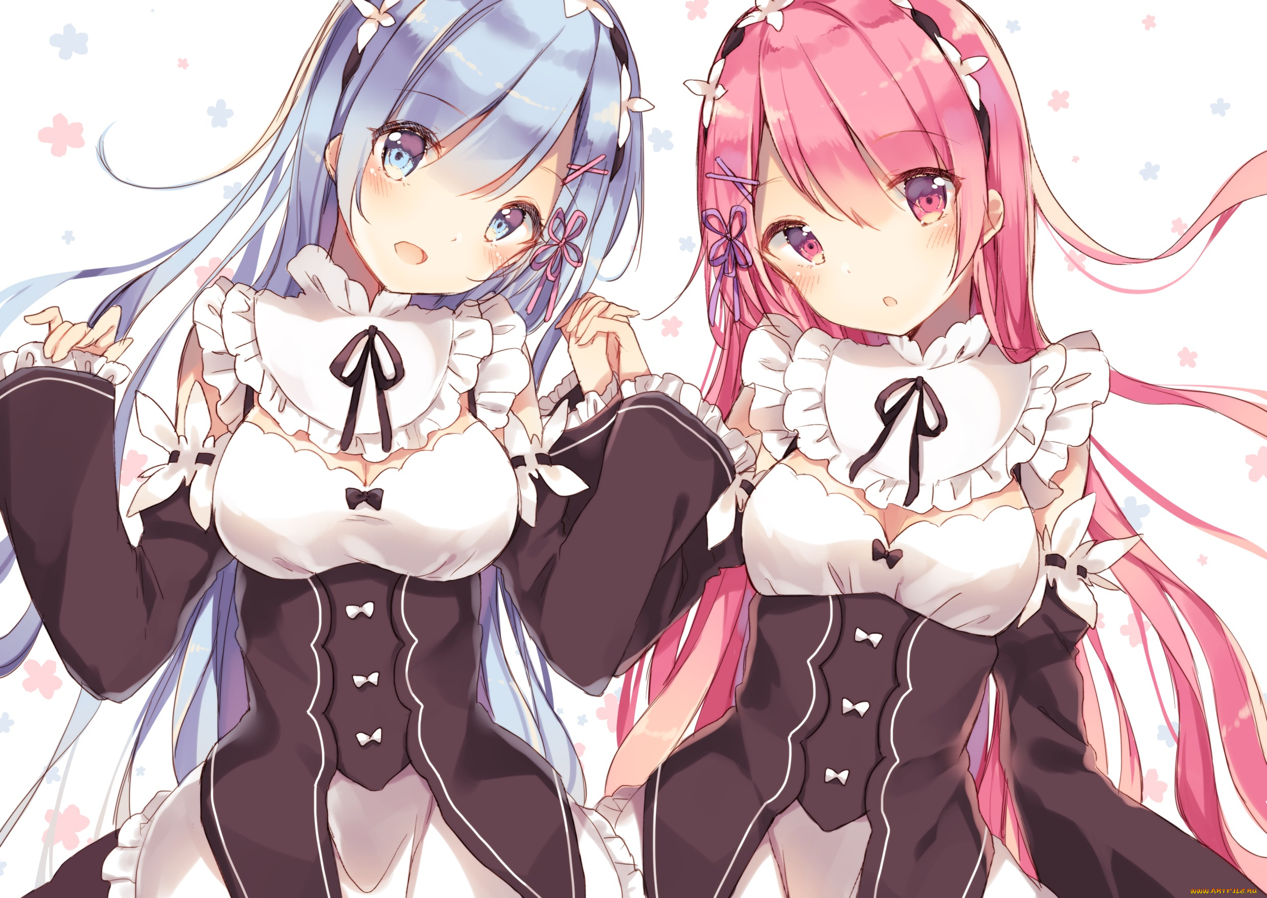 аниме, re, , zero, kara, hajimeru, isekai, seikatsu, фон, взгляд, девушки