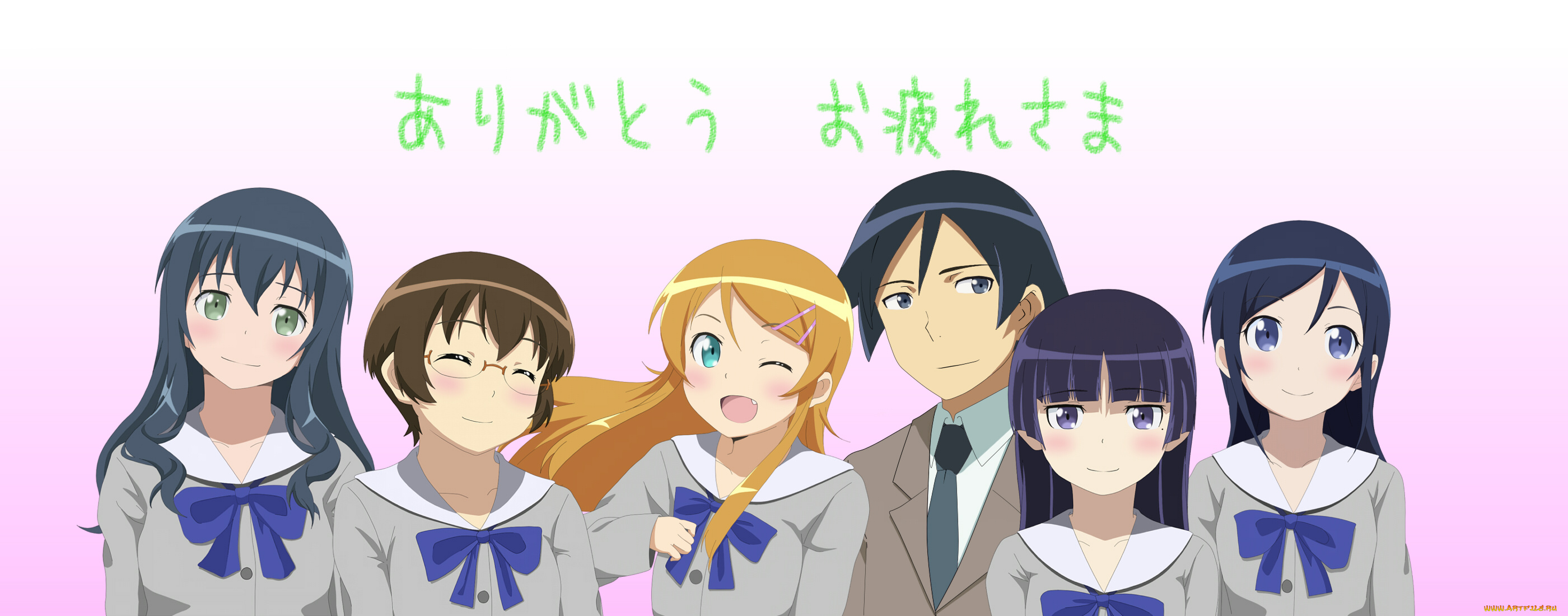 аниме, oreimo, парень, девочки