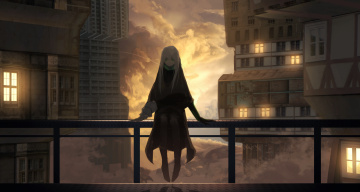 Картинка аниме город +улицы +здания asuteroid