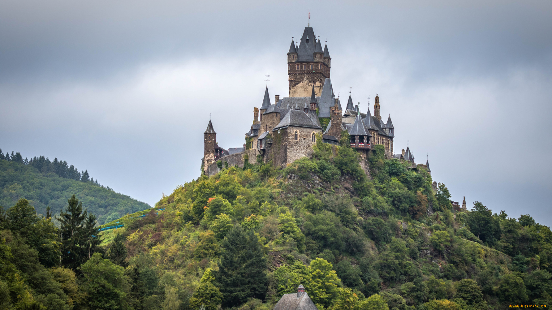 reichburg, cochem, города, замки, германии, простор