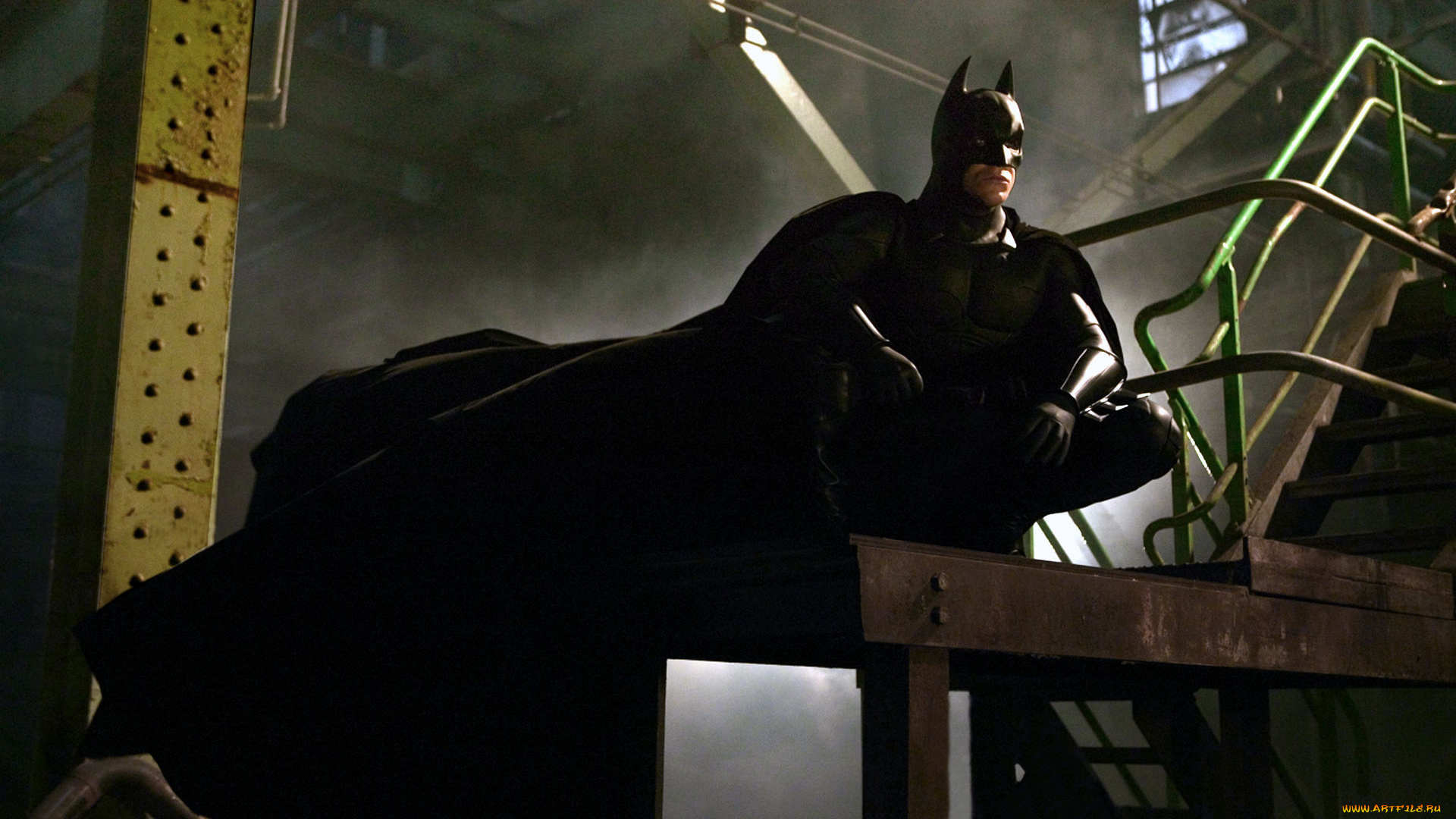 кино, фильмы, batman, , begins, бэтмен, завод, лестница