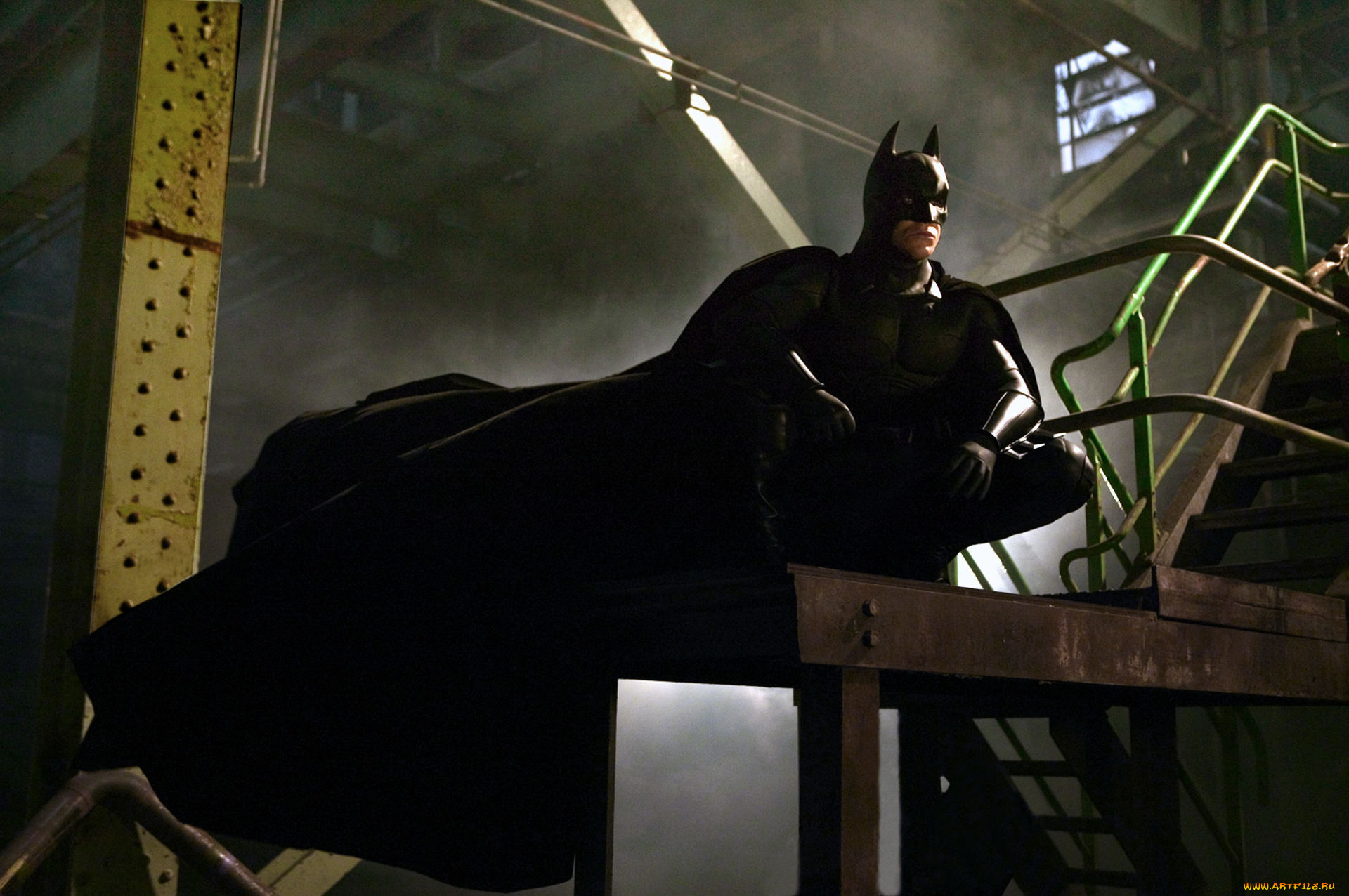 кино, фильмы, batman, , begins, бэтмен, завод, лестница