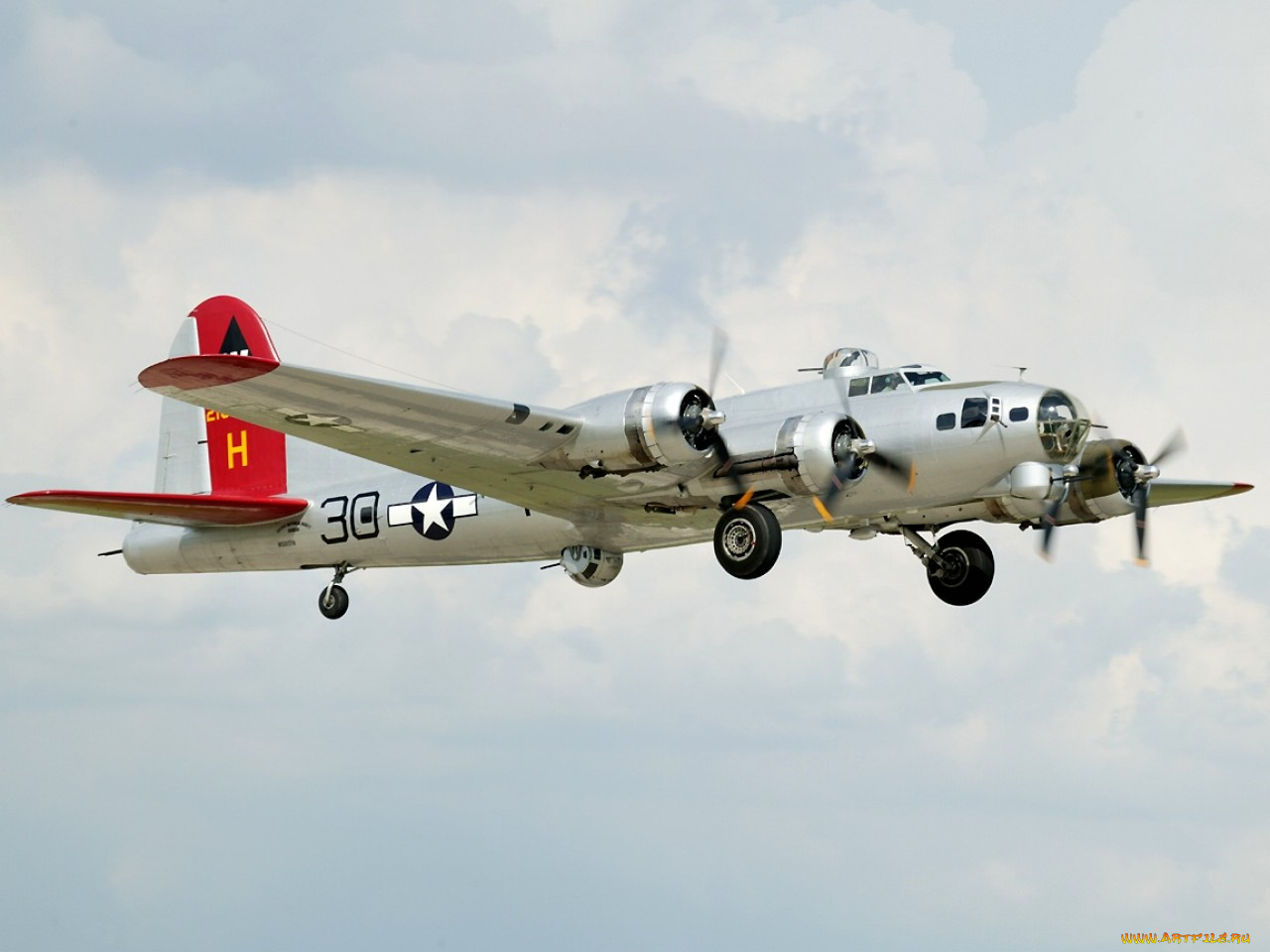 авиация, боевые, самолёты, boeing, b-17, flying, fortress