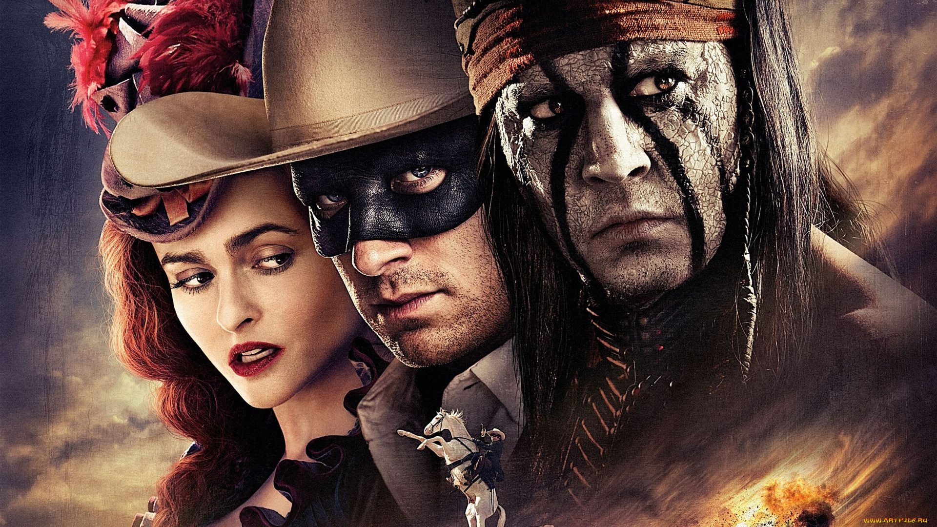 the, lone, ranger, кино, фильмы, armie, hammer, johnny, depp, helena, bonham, carter