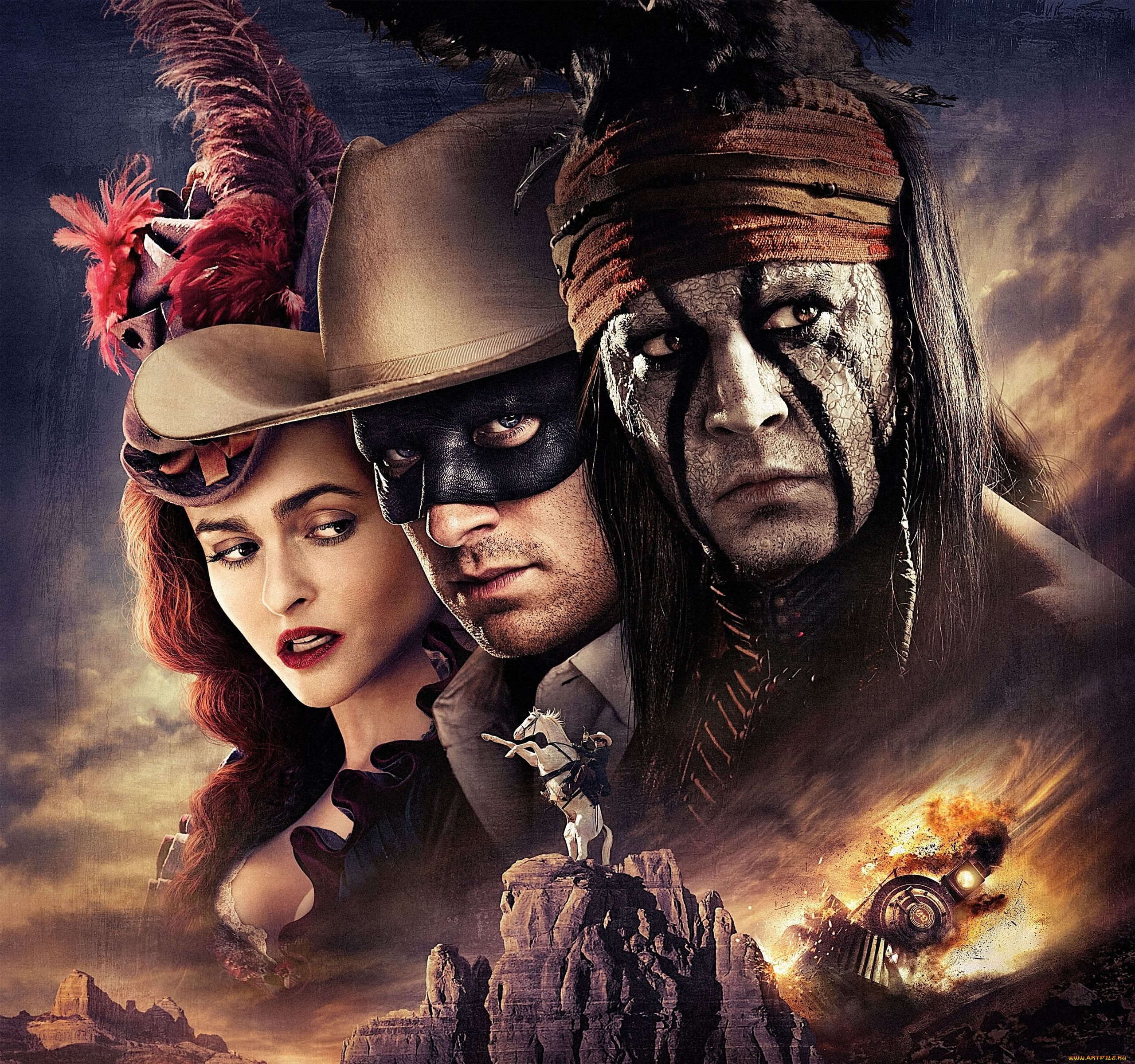 the, lone, ranger, кино, фильмы, armie, hammer, johnny, depp, helena, bonham, carter