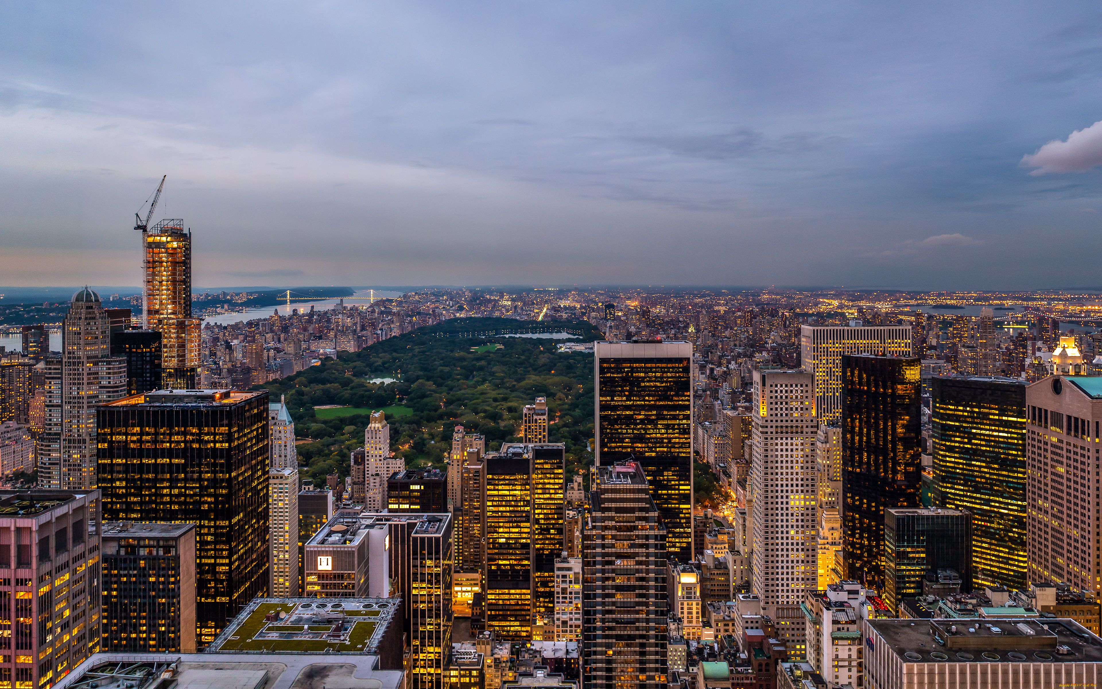 new, york, city, города, нью, йорк, сша, панорама