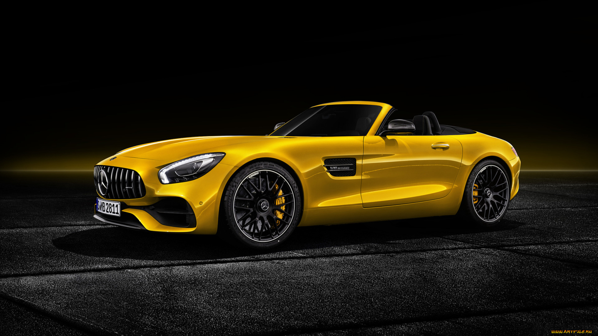 mercedes-benz, amg, gt, s, roadster, 2019, автомобили, mercedes-benz, жёлтый, 2019, s, roadster, gt, amg