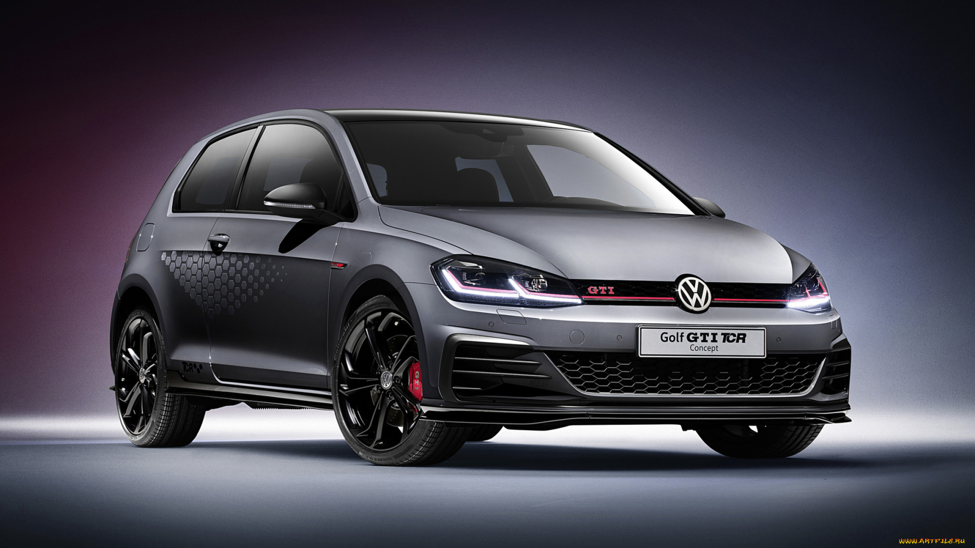 volkswagen, golf, gti, tcr, concept, 2018, автомобили, volkswagen, 2018, concept, gti, golf, серый, tcr