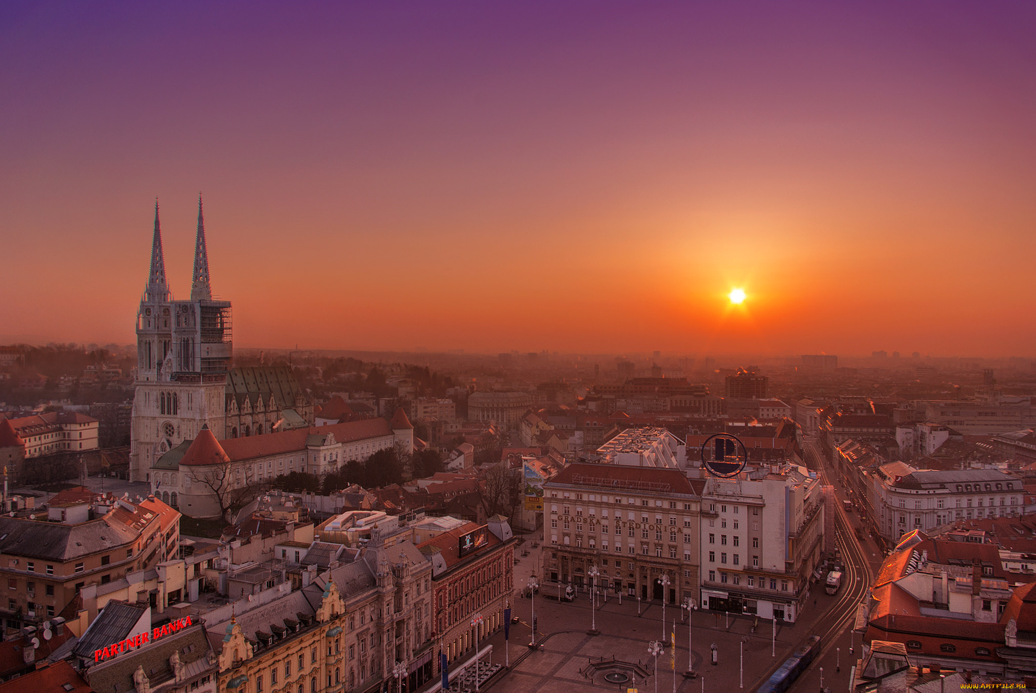 zagreb, города, -, панорамы, простор