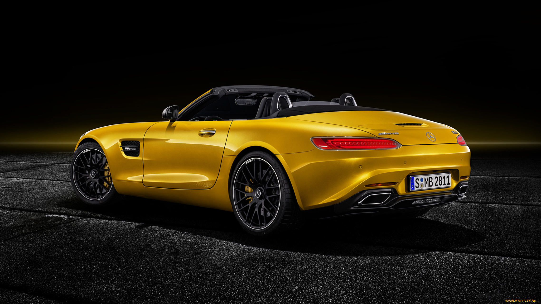 mercedes-benz, amg, gt, s, roadster, 2019, автомобили, mercedes-benz, amg, gt, s, roadster, 2019, жёлтый