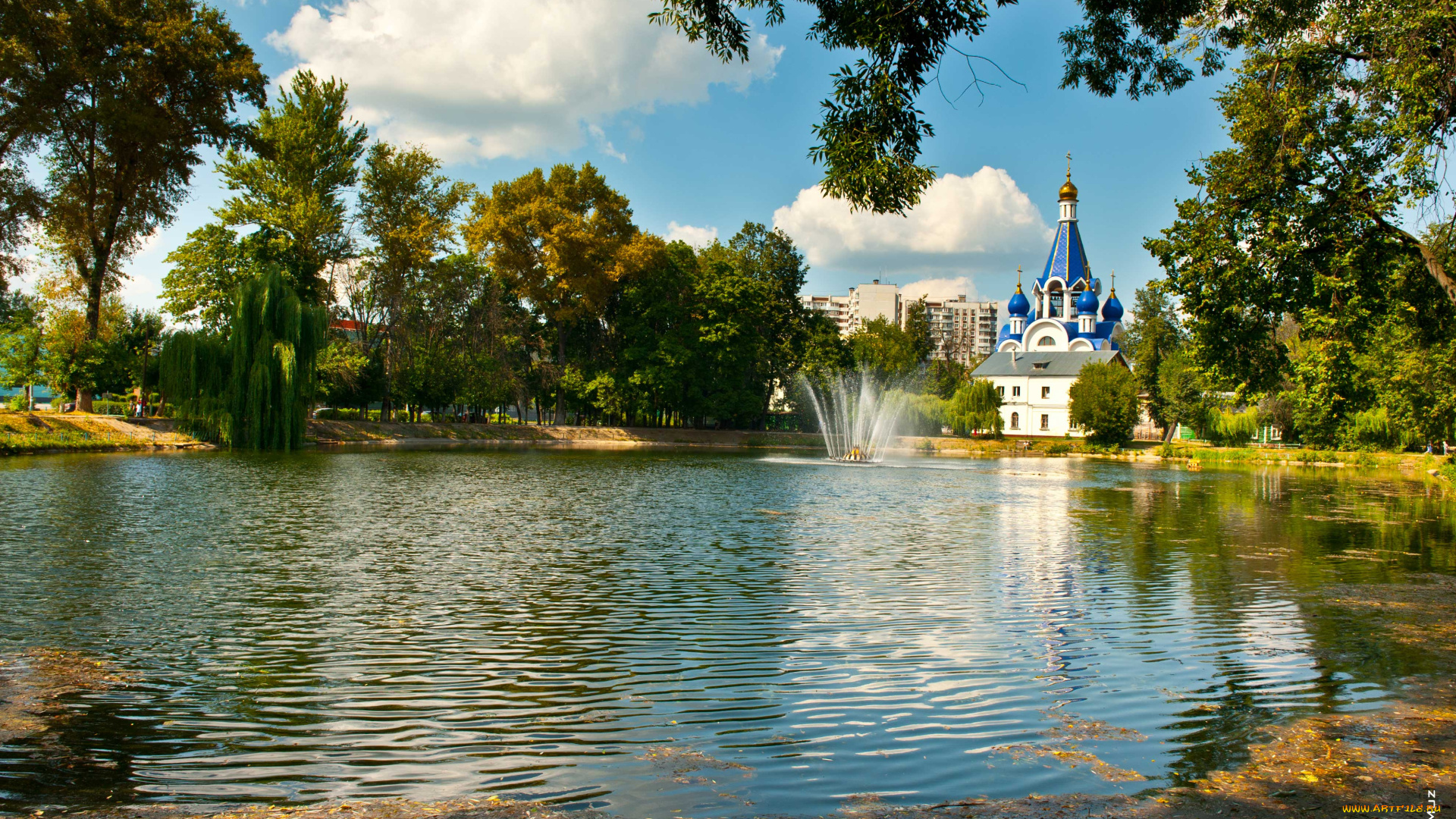 города, -, православные, церкви, , монастыри, фотопейзаж, гoрoд, королeв, костинский, пруд, храм, рождества