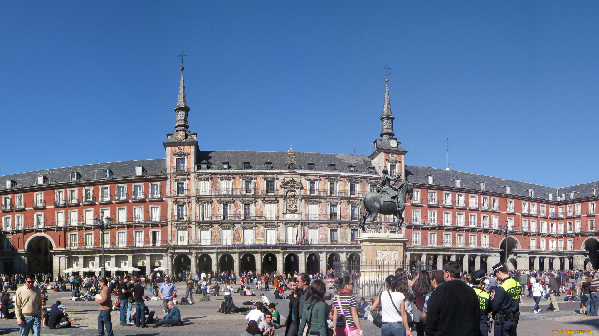 plaza, mayor, of, madrid, города, мадрид, испания