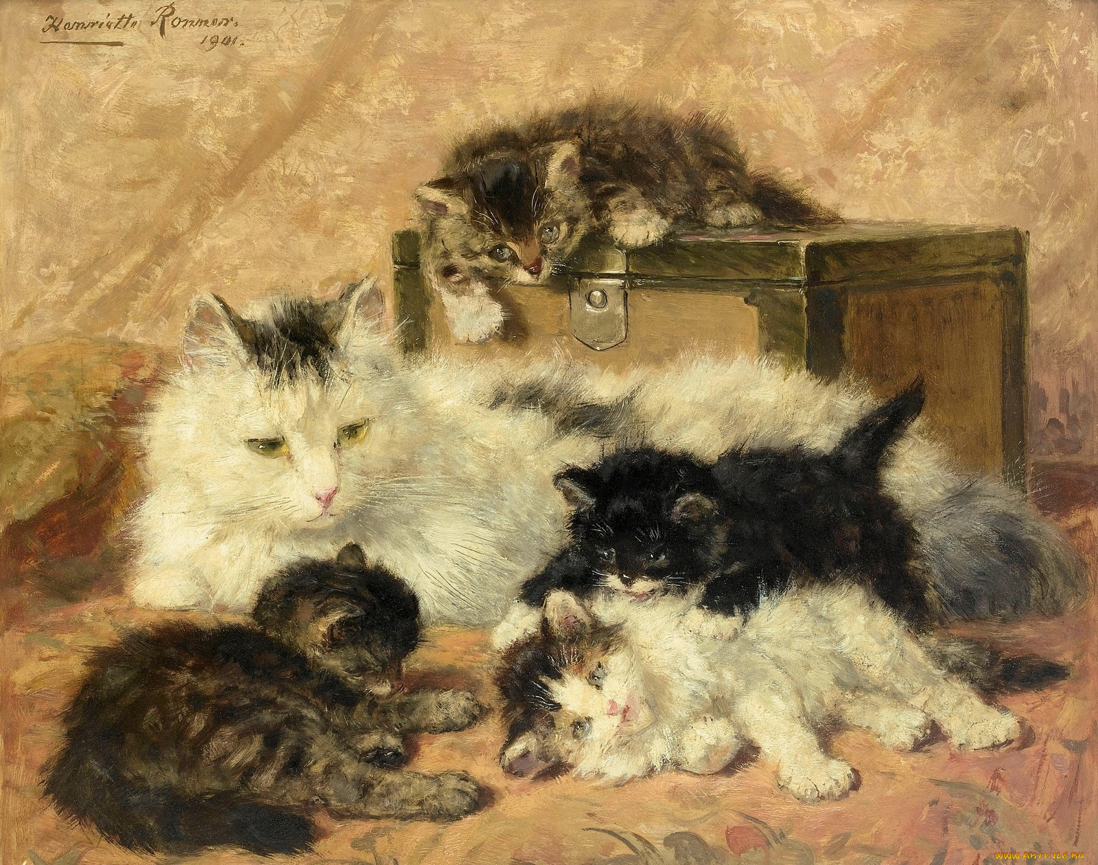 рисованные, henriette, ronner, knip, ronner-knip